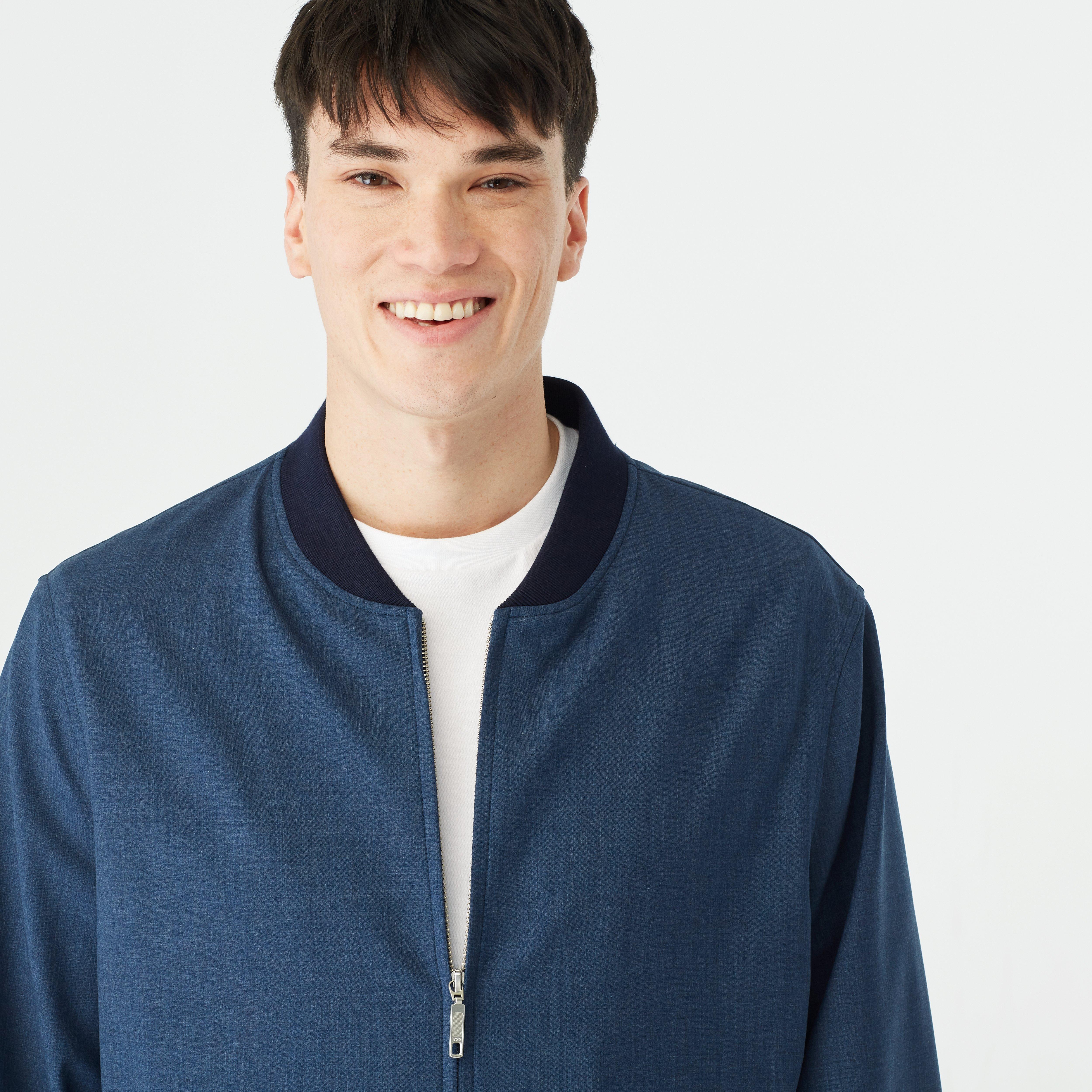Product thumbnail 4 Blue bomberjacket - Solid Design from Luxury Indochino Collection