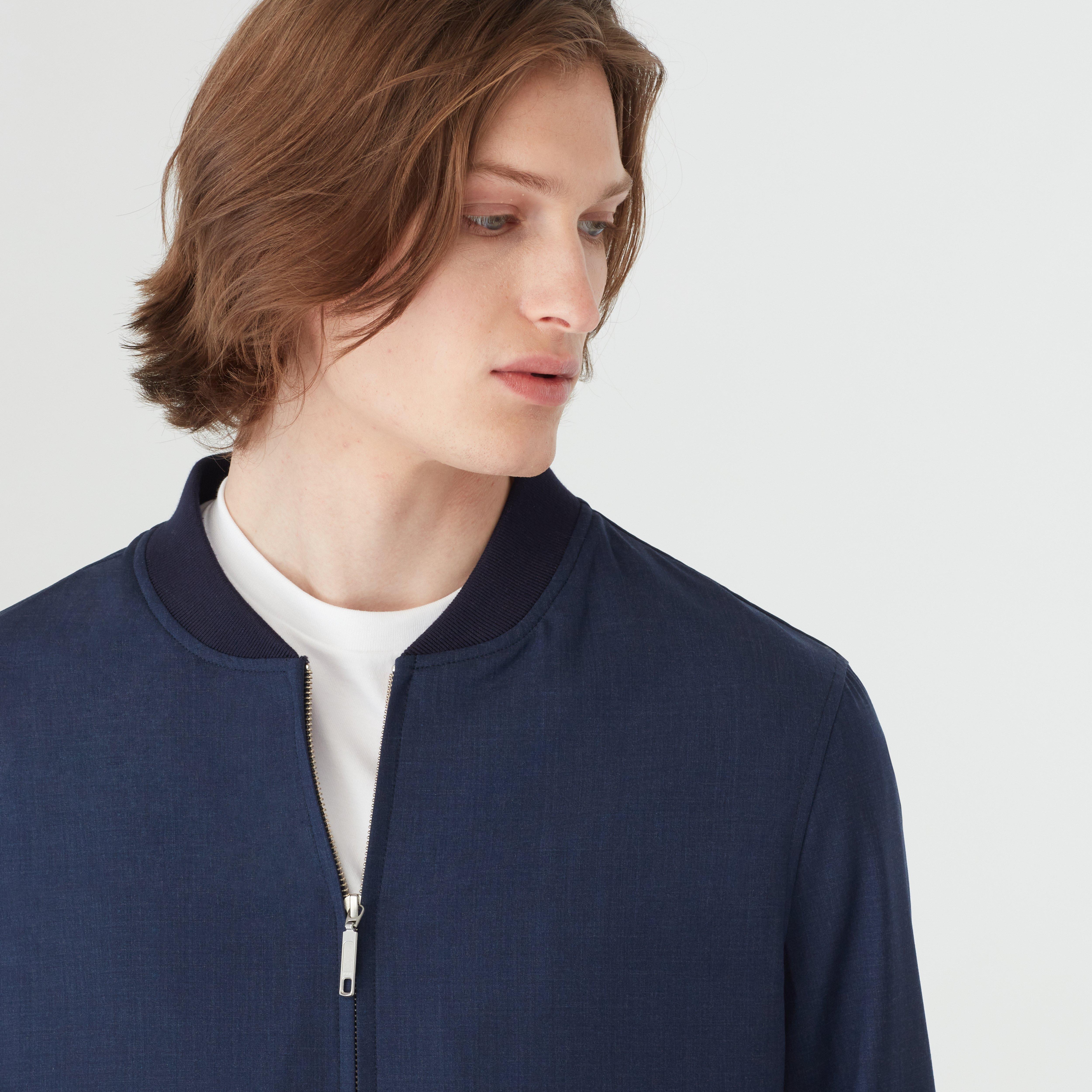 Product thumbnail 4 Navy bomberjacket - Solid Design from Luxury Indochino Collection