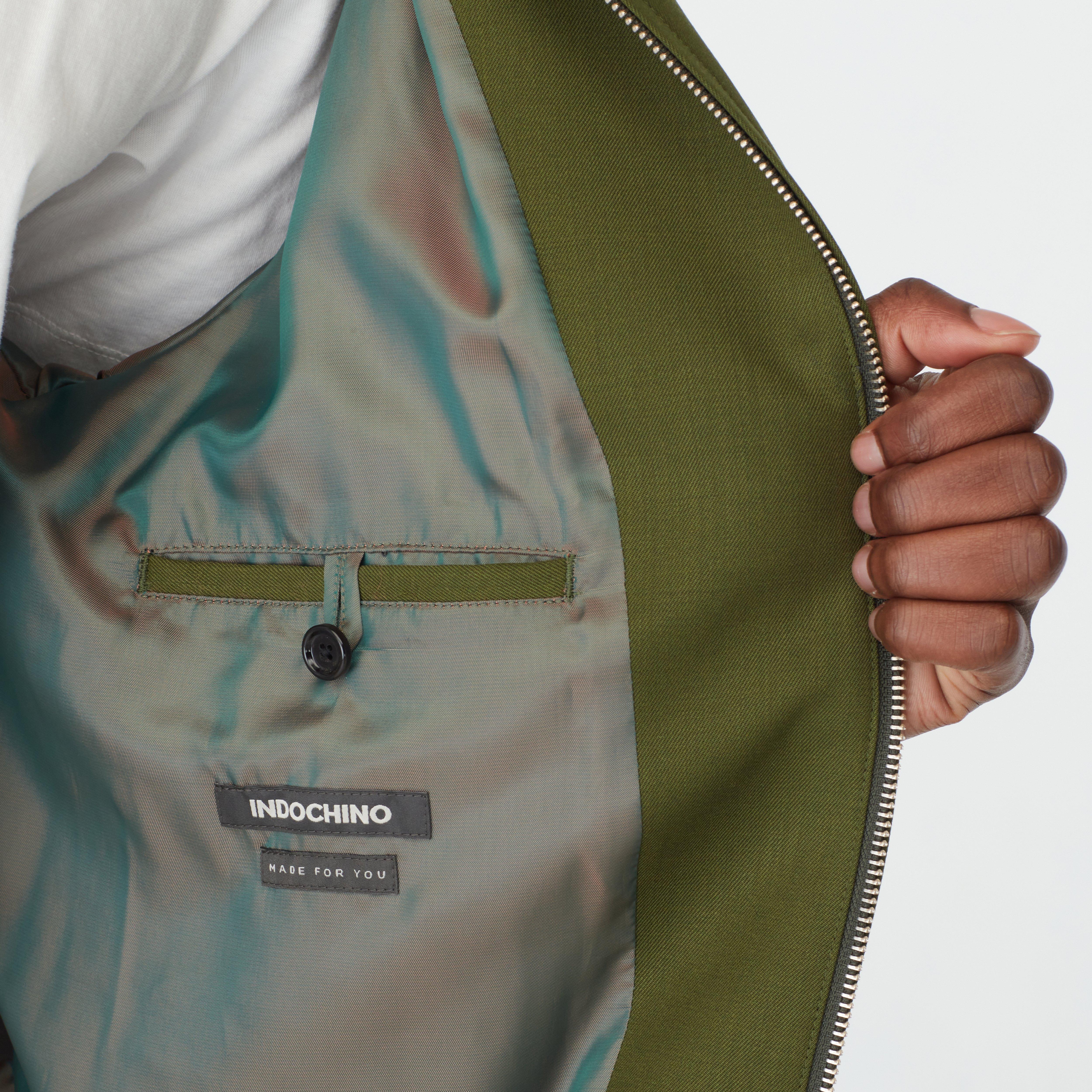 Product thumbnail 3 Olive bomberjacket - Solid Design from Luxury Indochino Collection