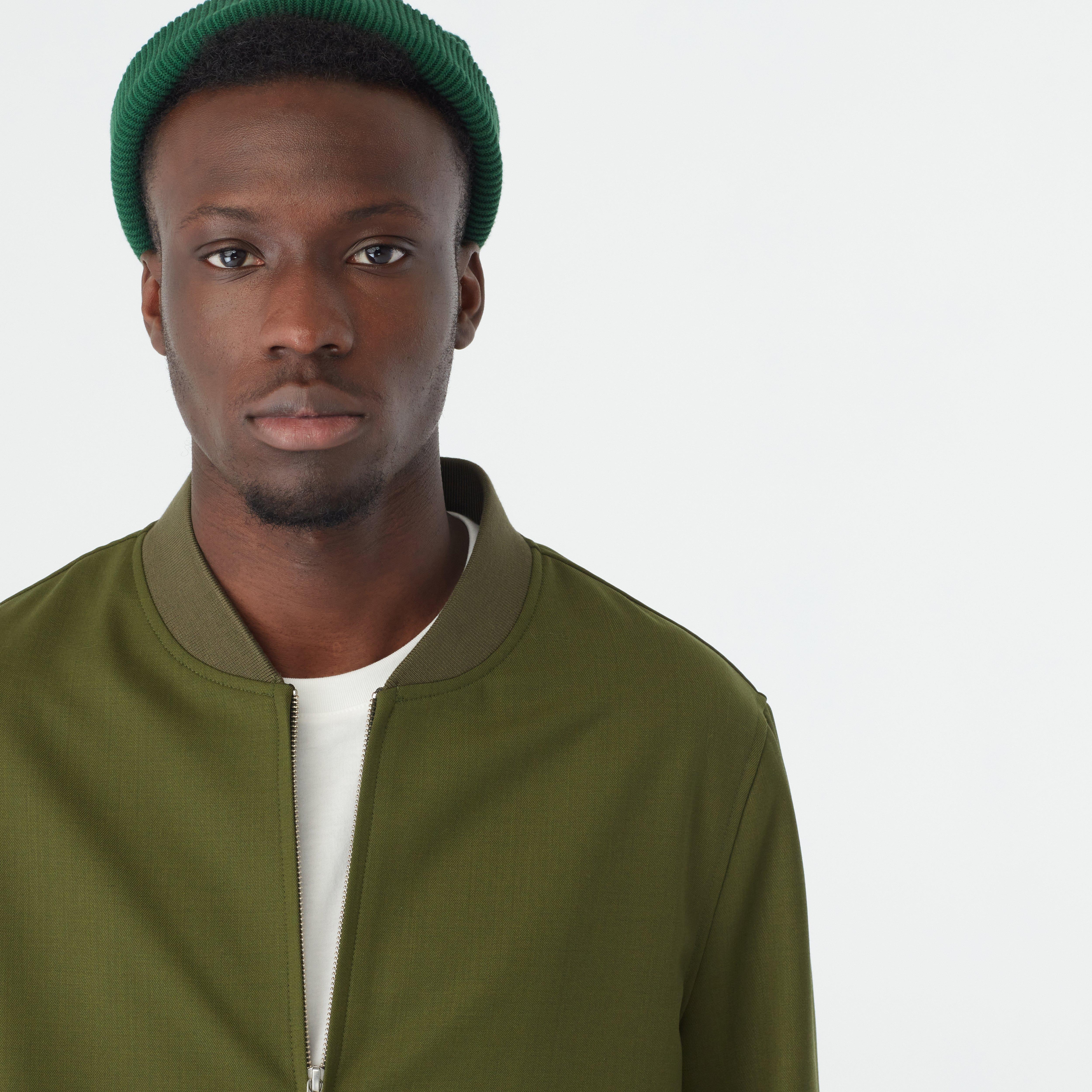 Product thumbnail 4 Olive bomberjacket - Solid Design from Luxury Indochino Collection