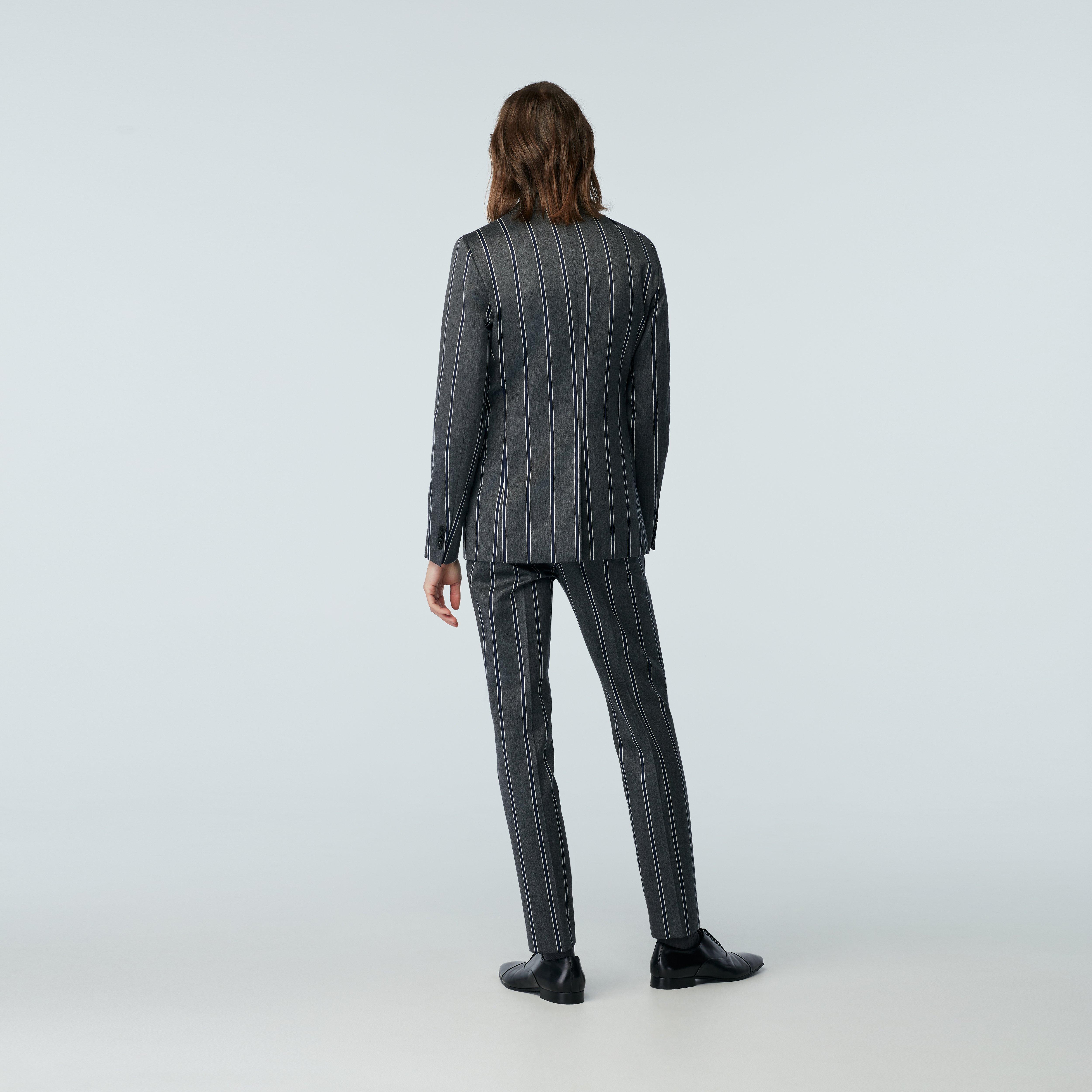 Product thumbnail 2 Gray suit - Bardwell Striped Design from british Indochino Collection