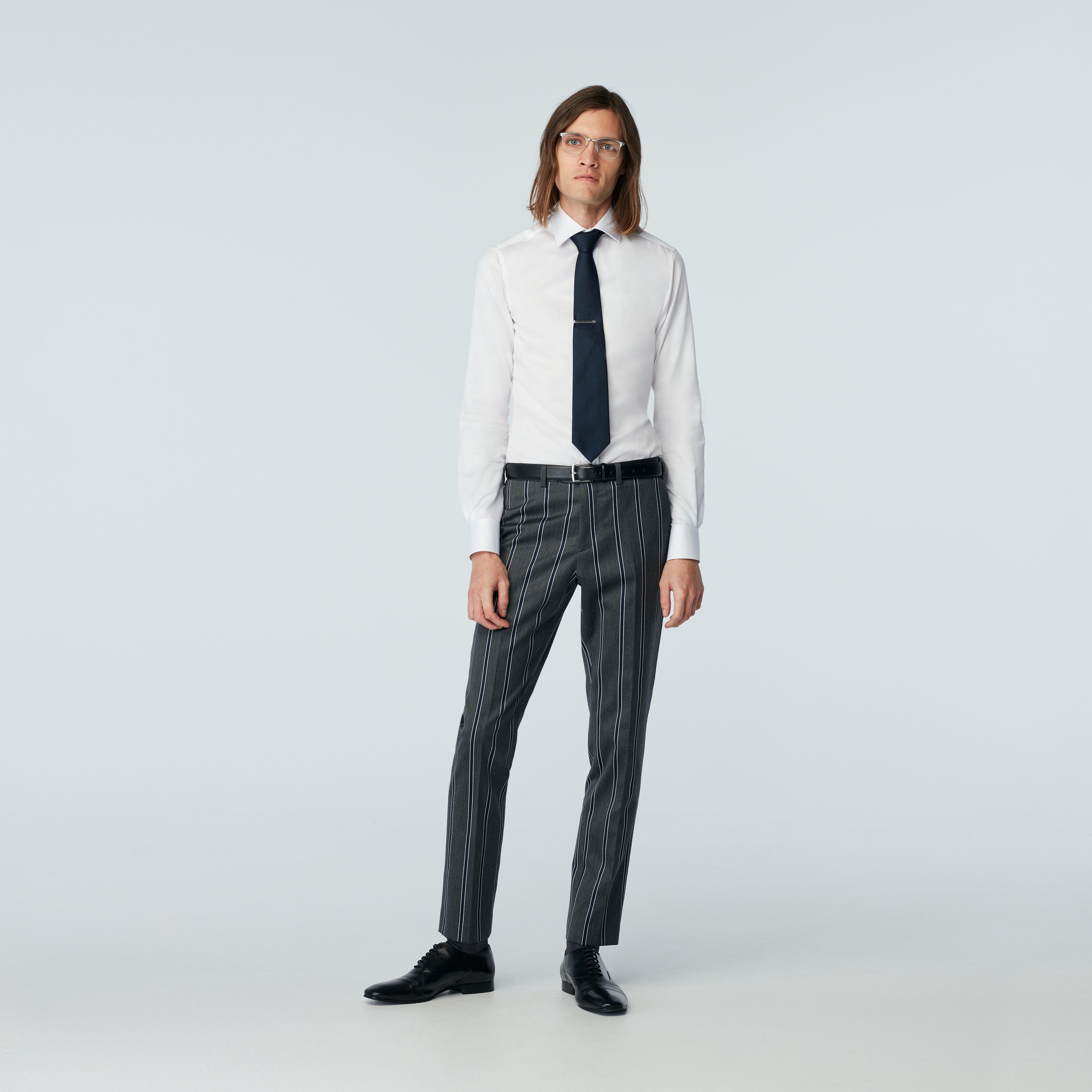 Product thumbnail 3 Gray suit - Bardwell Striped Design from british Indochino Collection