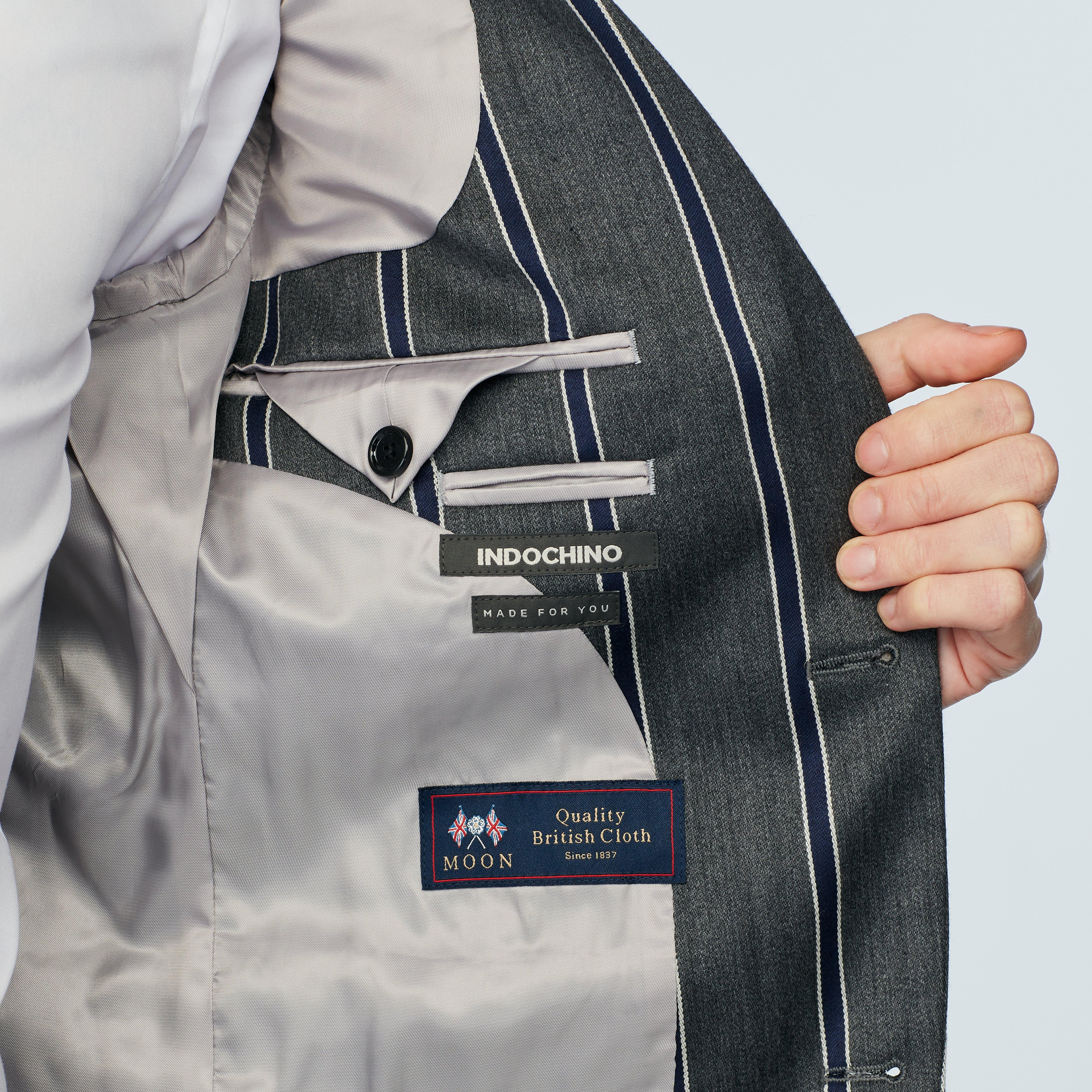 Product thumbnail 5 Gray suit - Bardwell Striped Design from british Indochino Collection