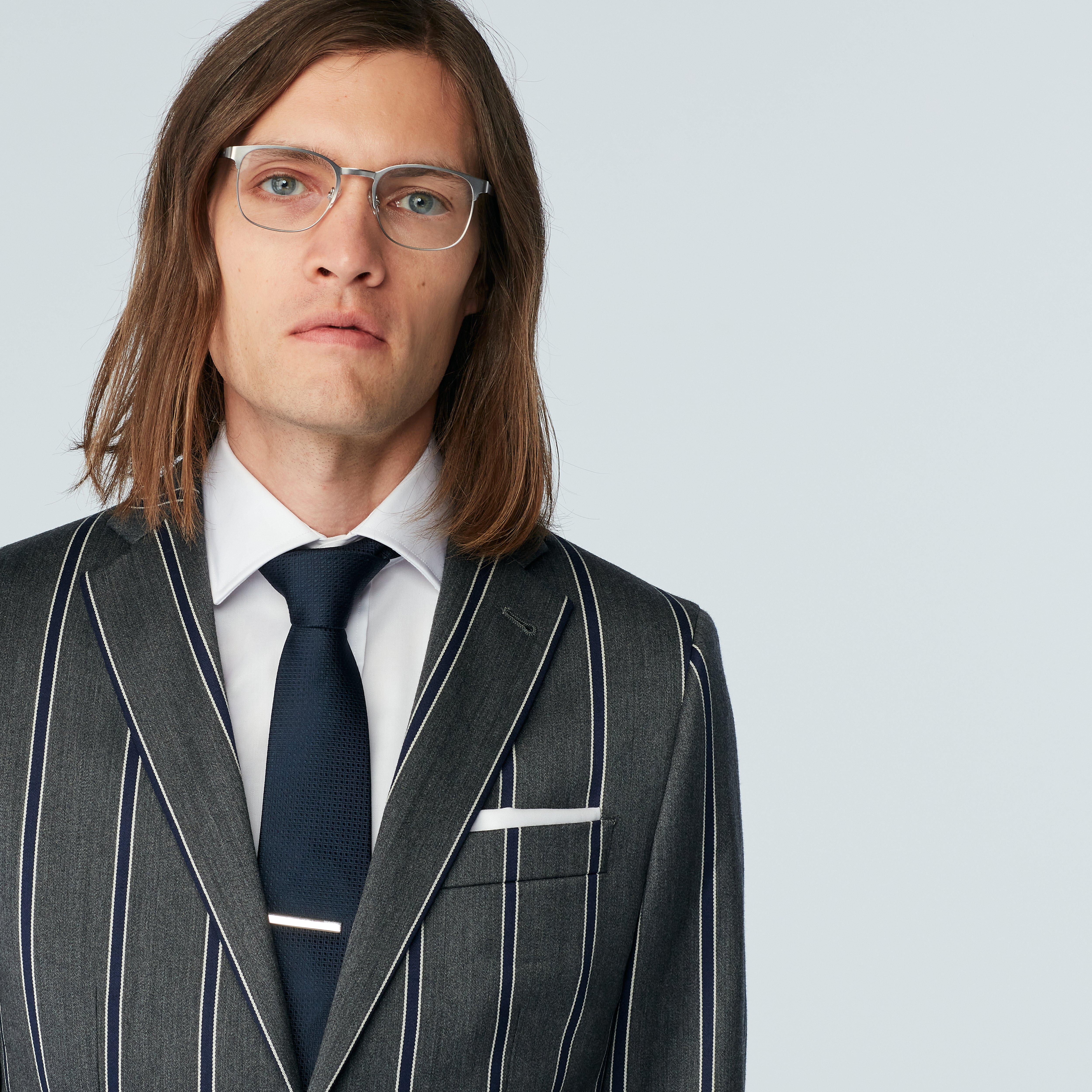 Product thumbnail 6 Gray suit - Bardwell Striped Design from british Indochino Collection
