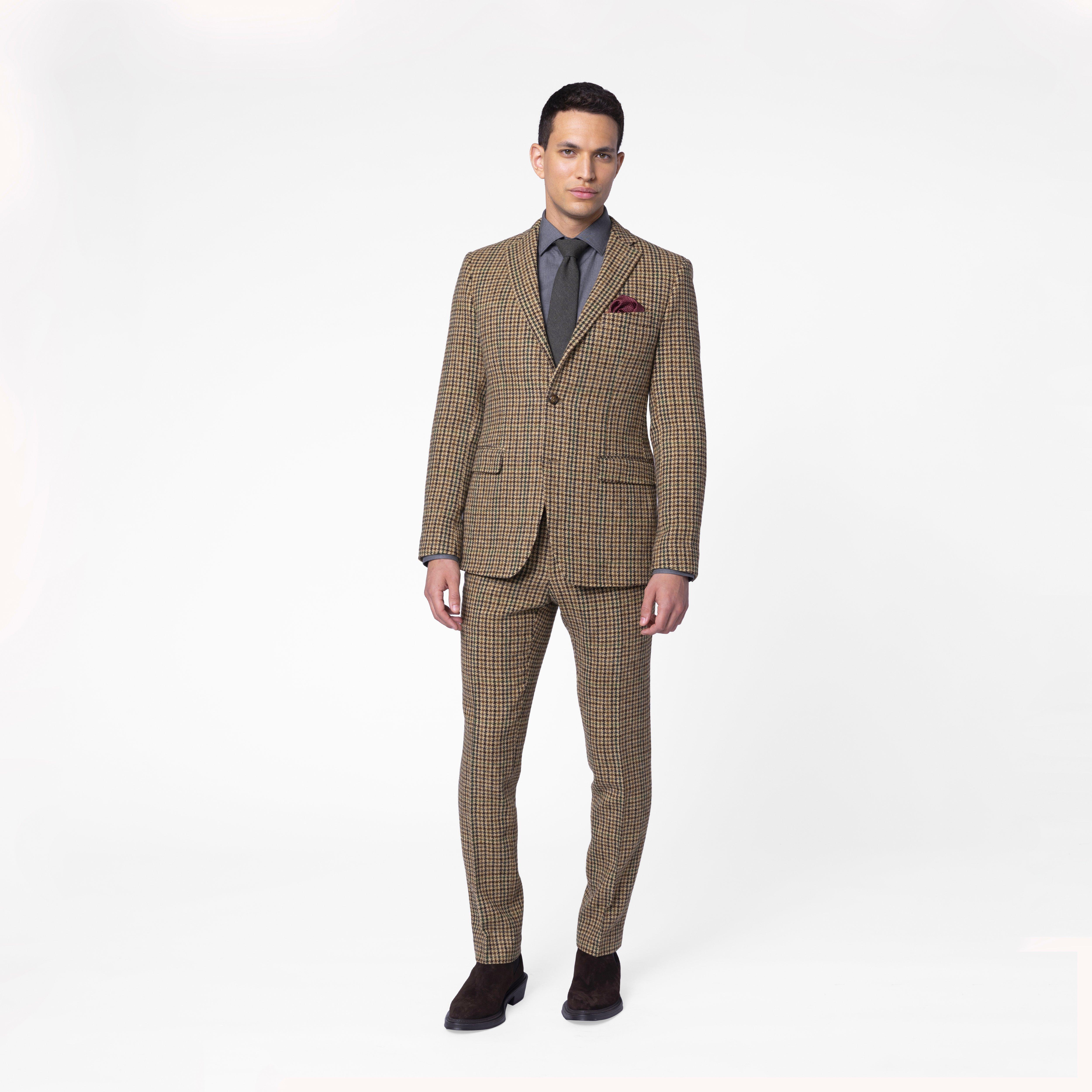 Green suit - Belford Houndstooth Design from british Indochino Collection