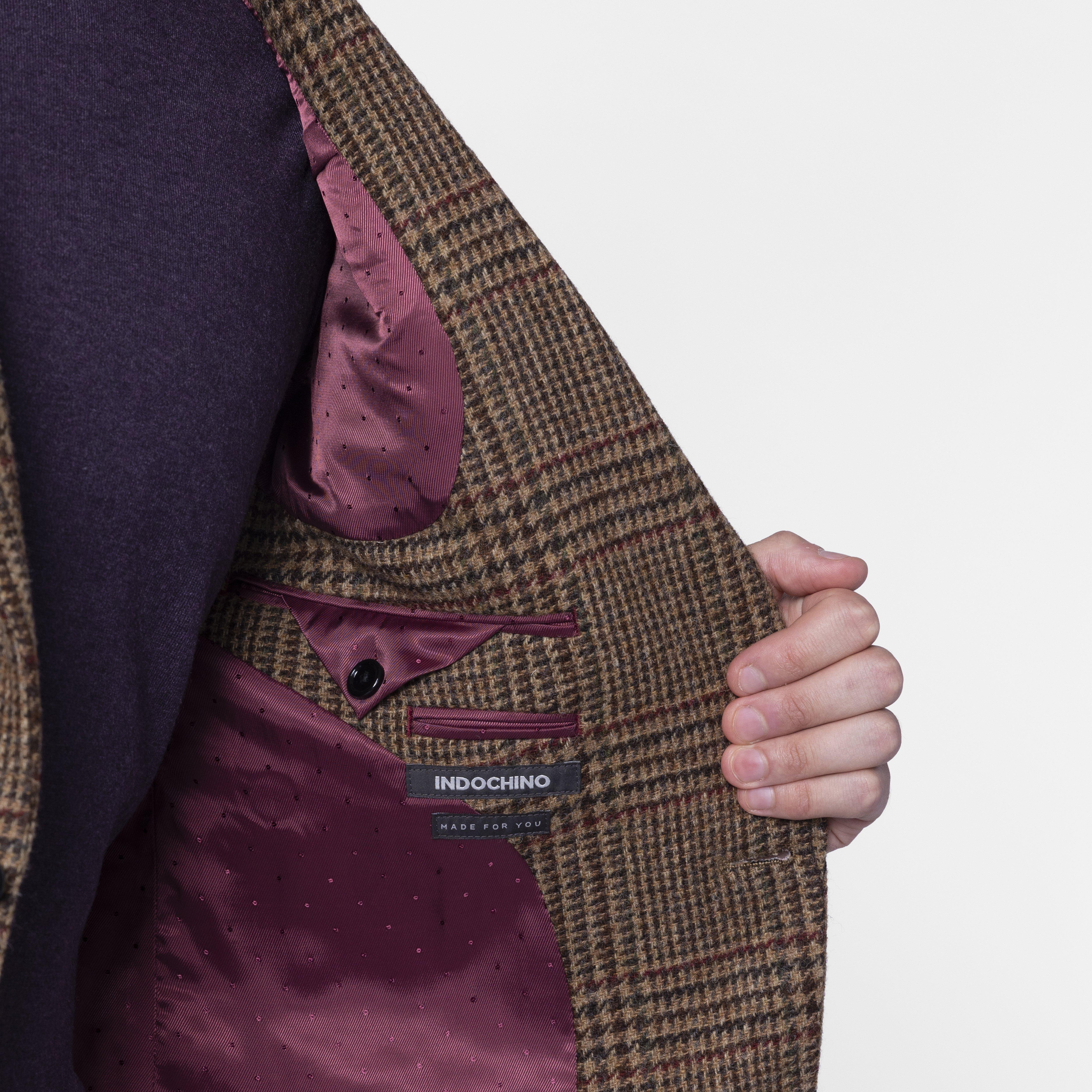 Product thumbnail 6 Burgundy suit - Belford Plaid Design from british Indochino Collection
