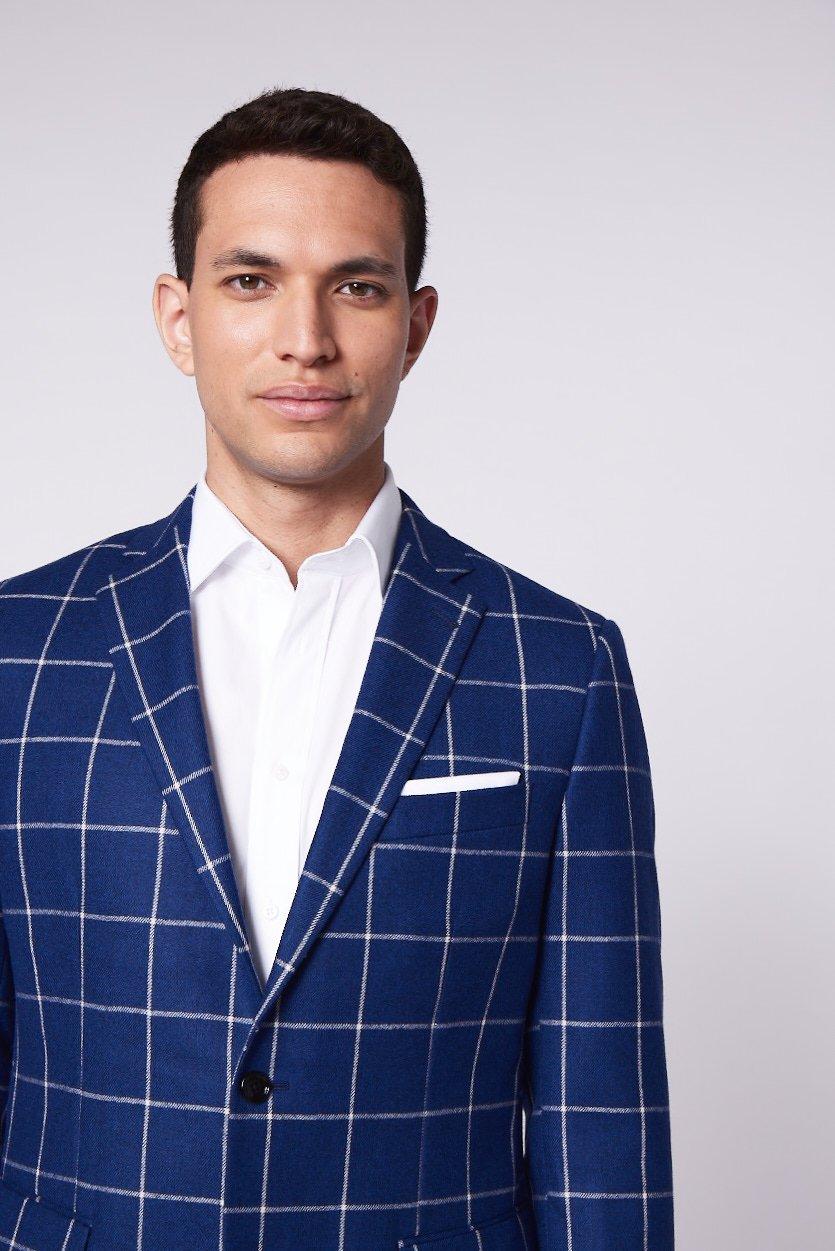 Product thumbnail 4 Navy blazer - Durham Checked Design from Fall / Winter Indochino Collection