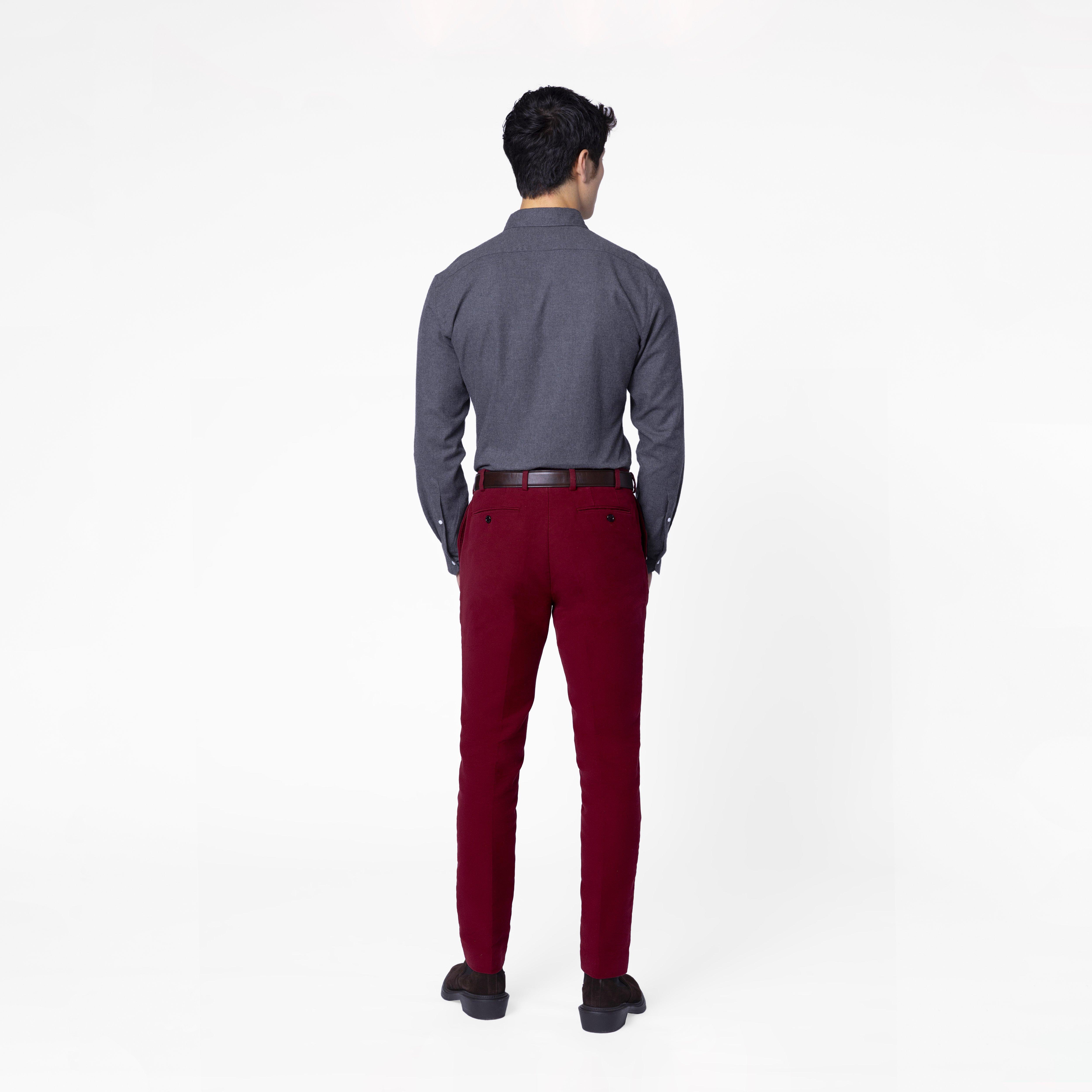 Product thumbnail 2 Burgundy pants - Solid Design from Indochino Collection