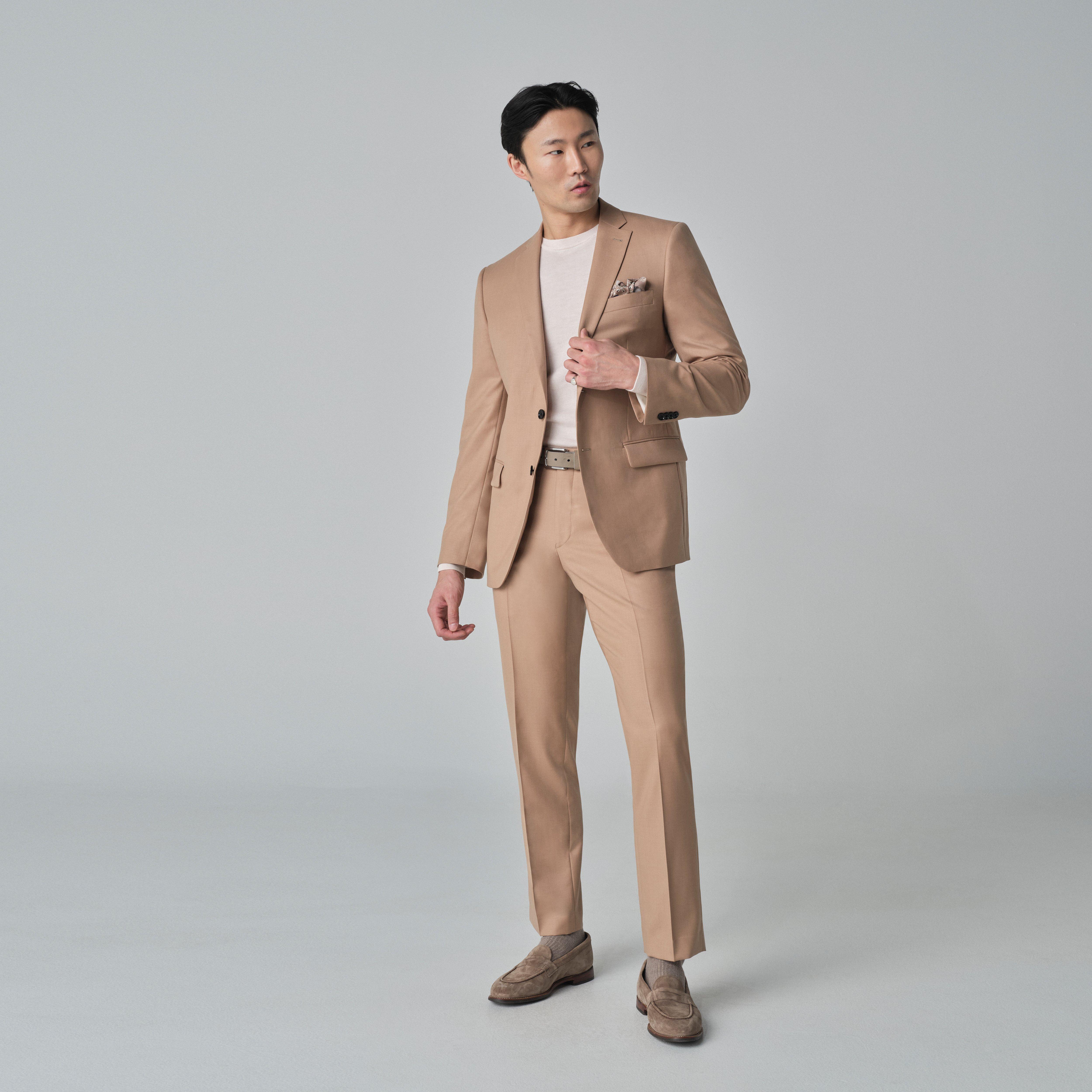 Camel suit - Harrogate Solid Design from Luxury Indochino Collection