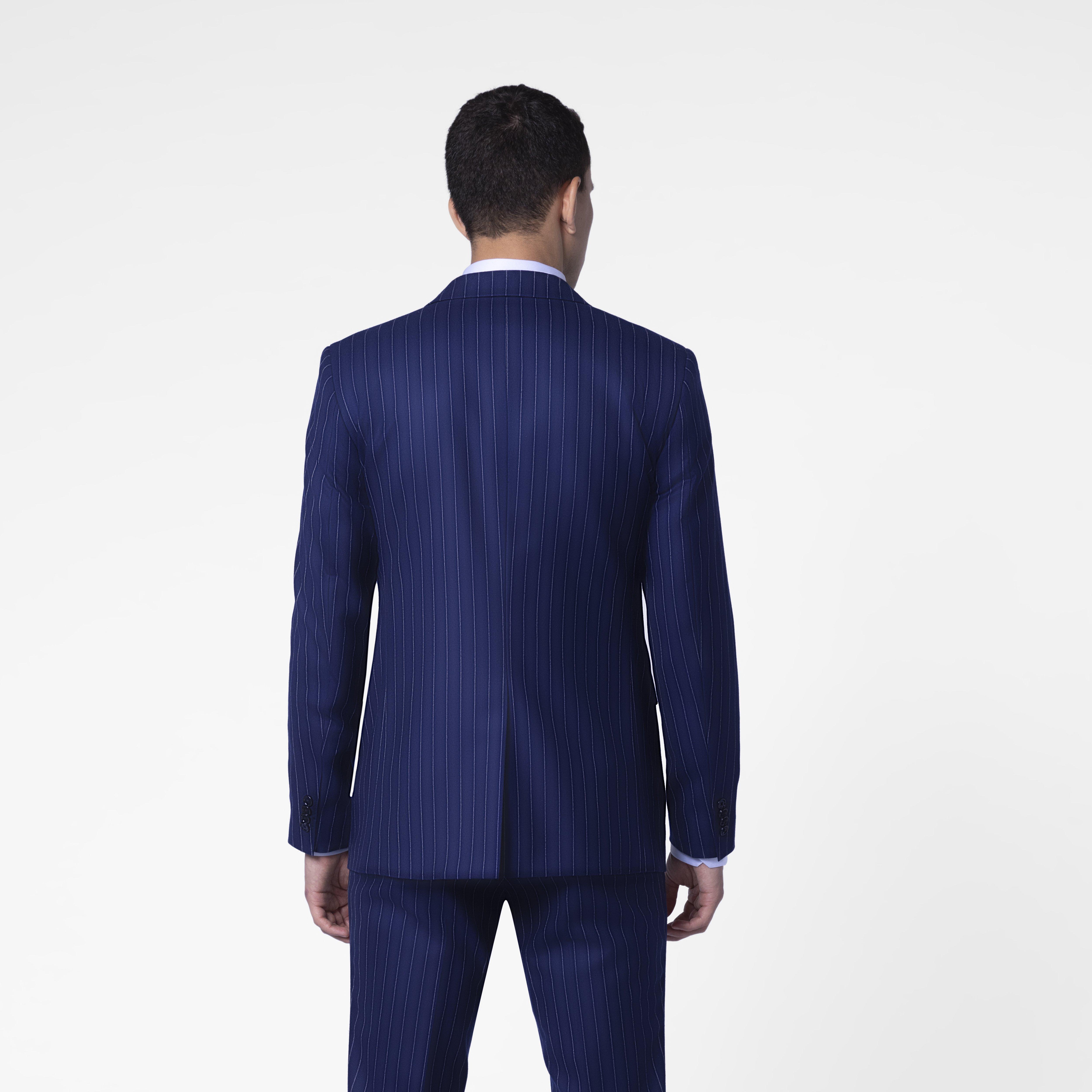 Harrogate Chalk Stripe Navy Suit