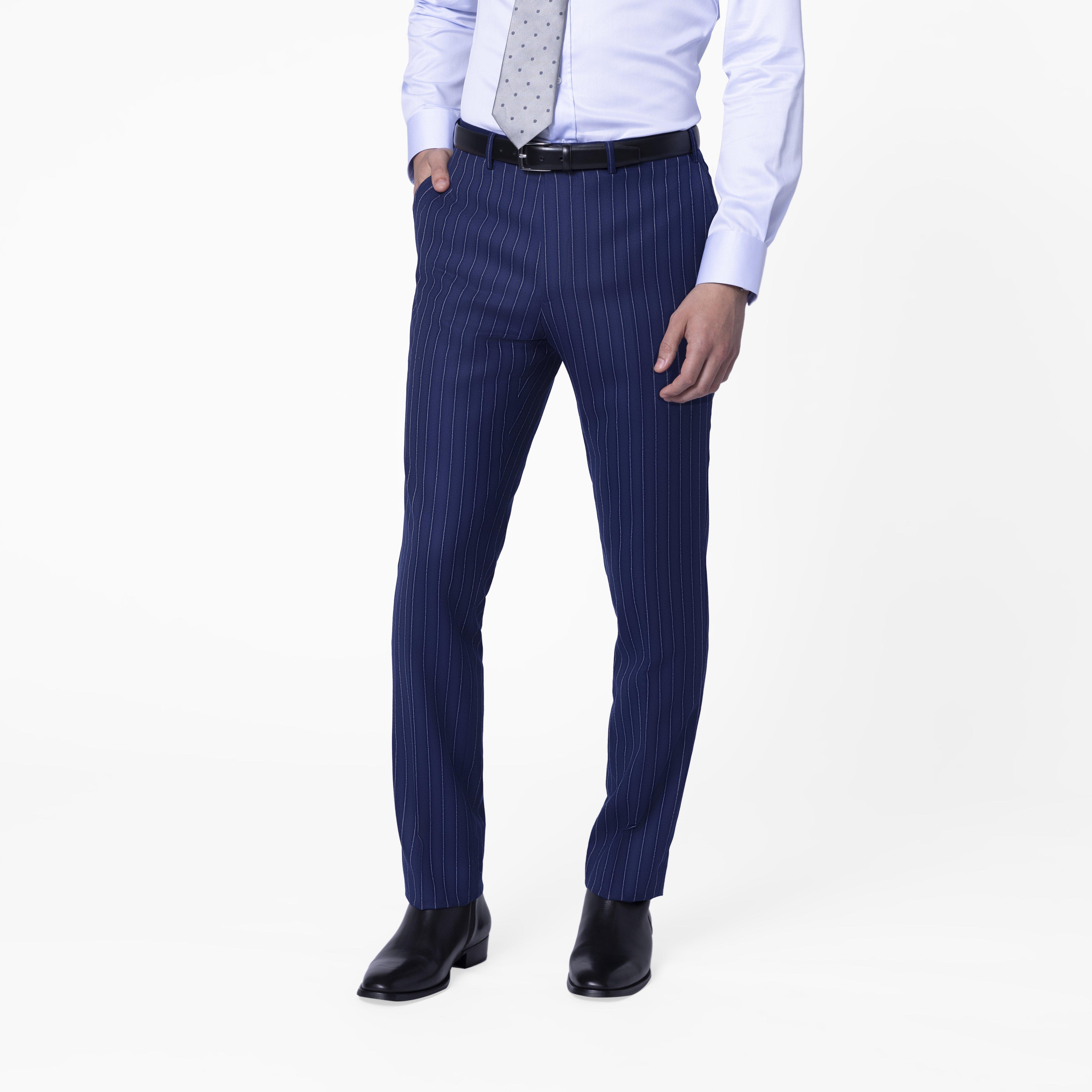 Product thumbnail 3 Navy suit - Harrogate Striped Design from Luxury Indochino Collection