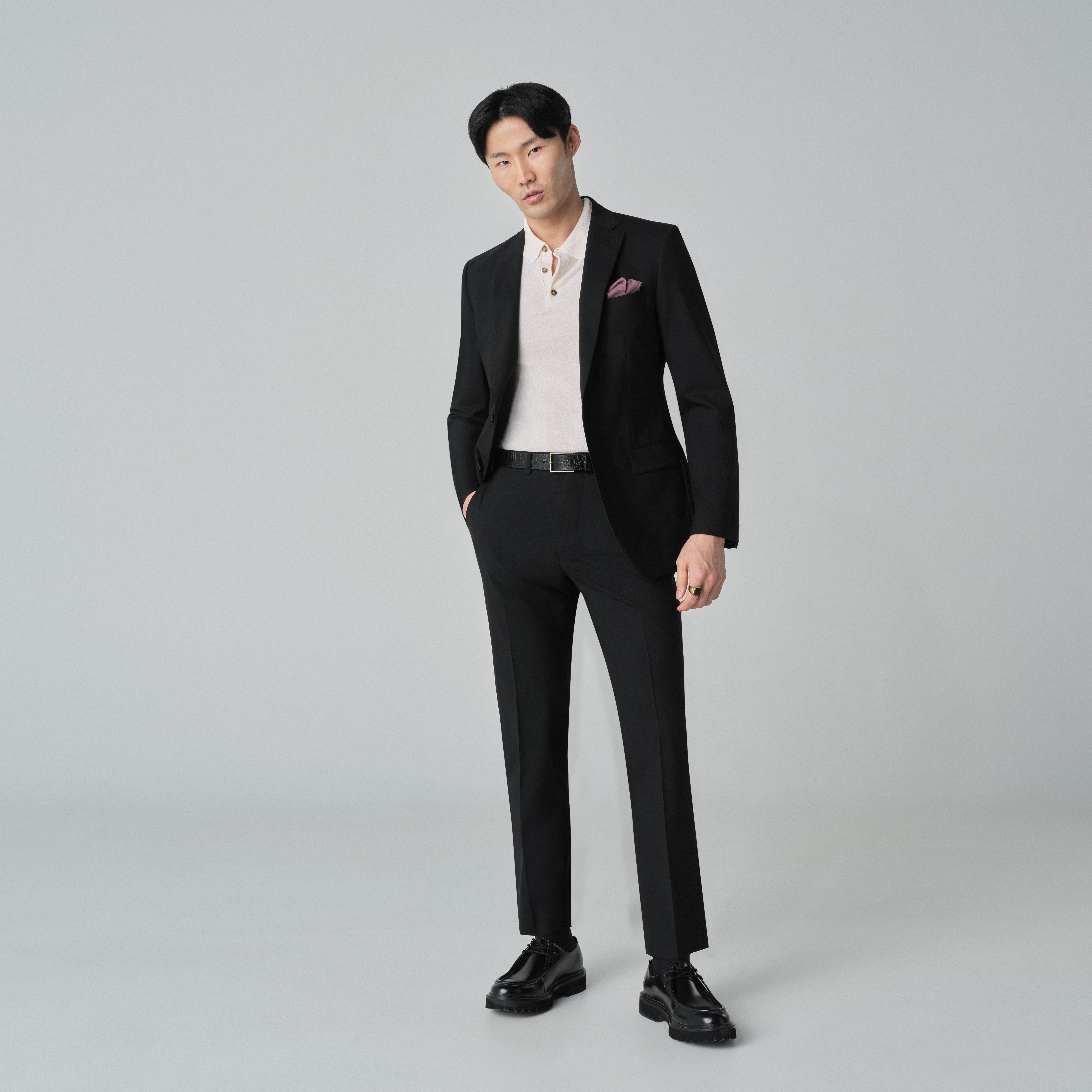 The Modern Stretch Suit Jacket - Black