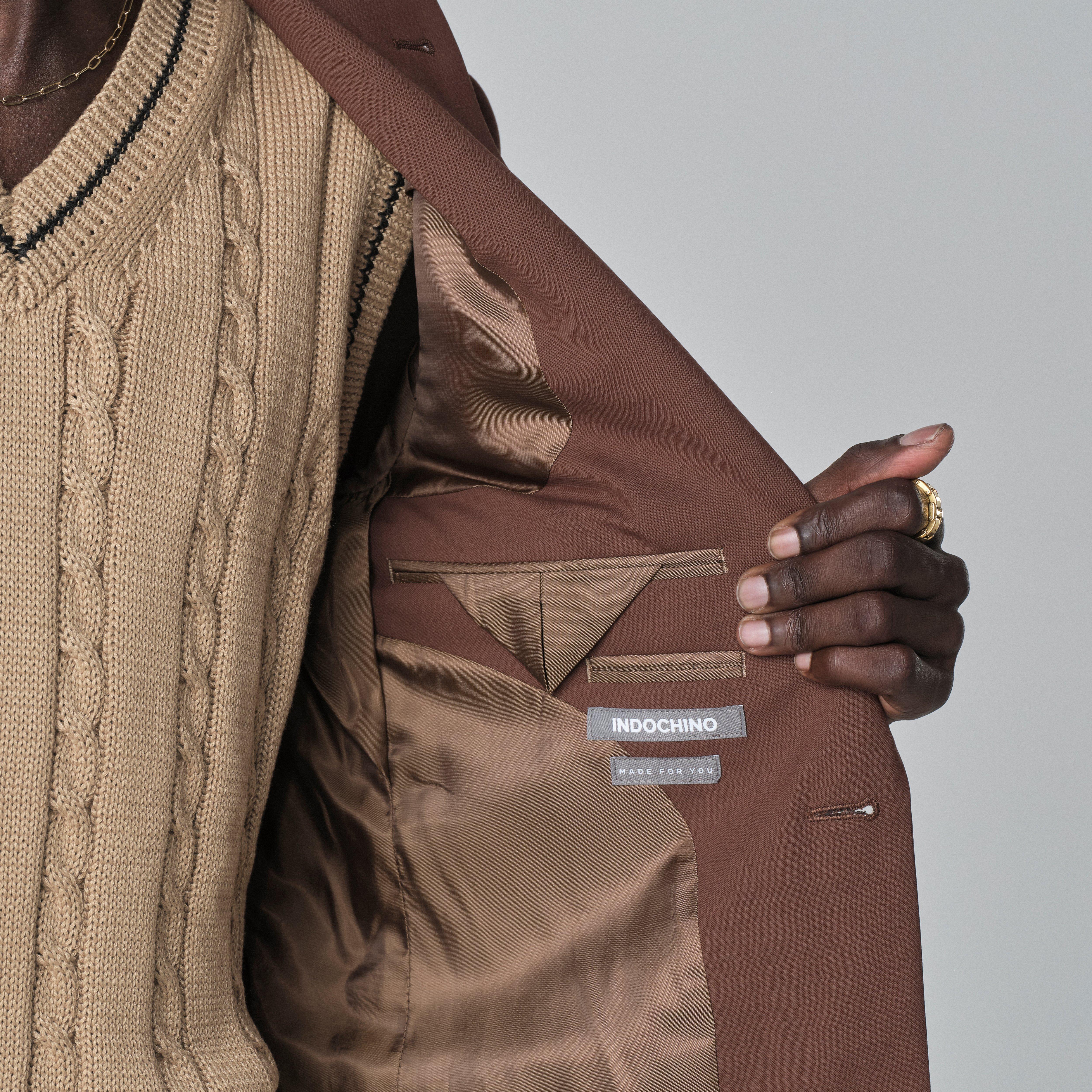 Product thumbnail 5 Brown suit - Howell Solid Design from Luxury Indochino Collection