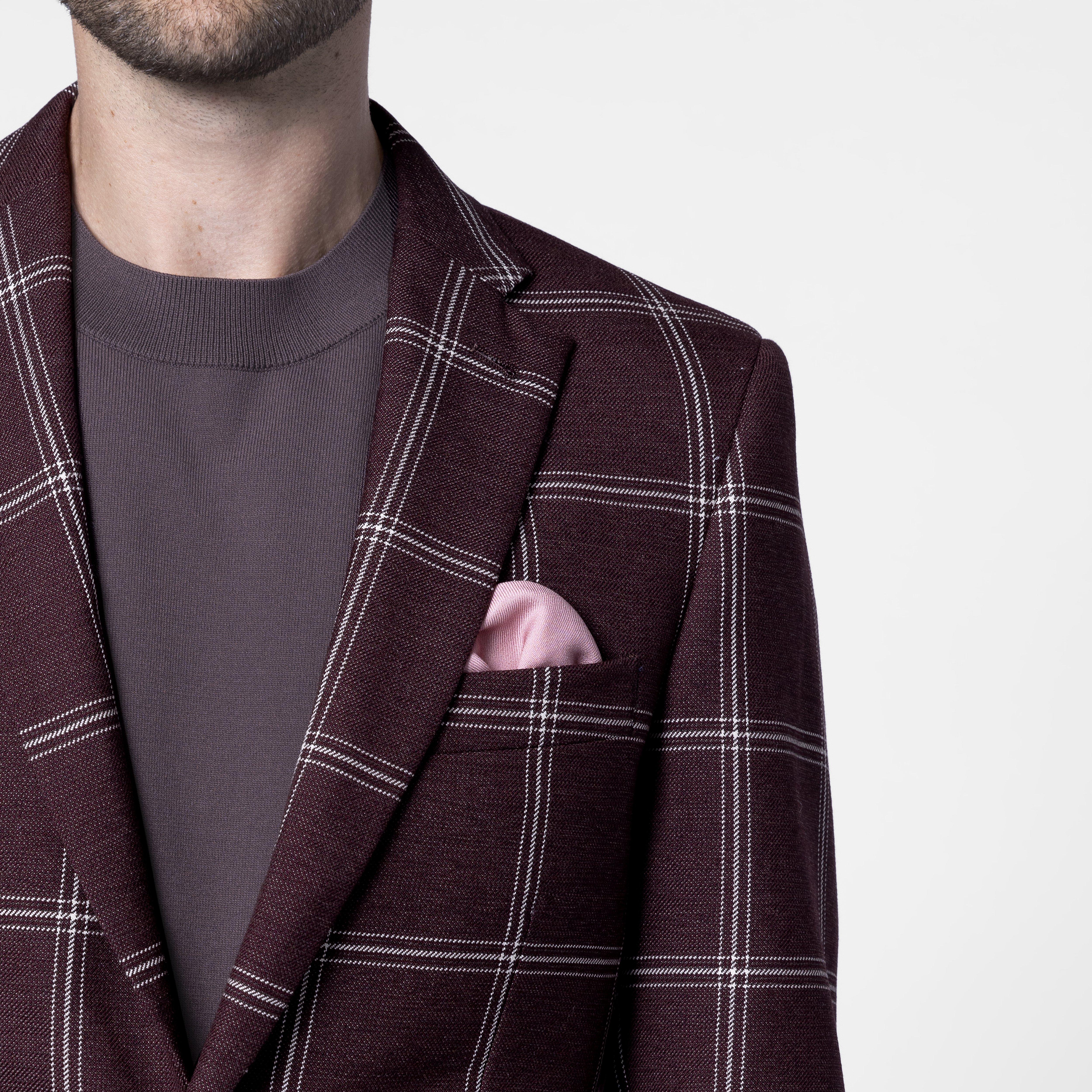 Product thumbnail 4 Burgundy blazer - Checked Design from Fall / Winter Indochino Collection