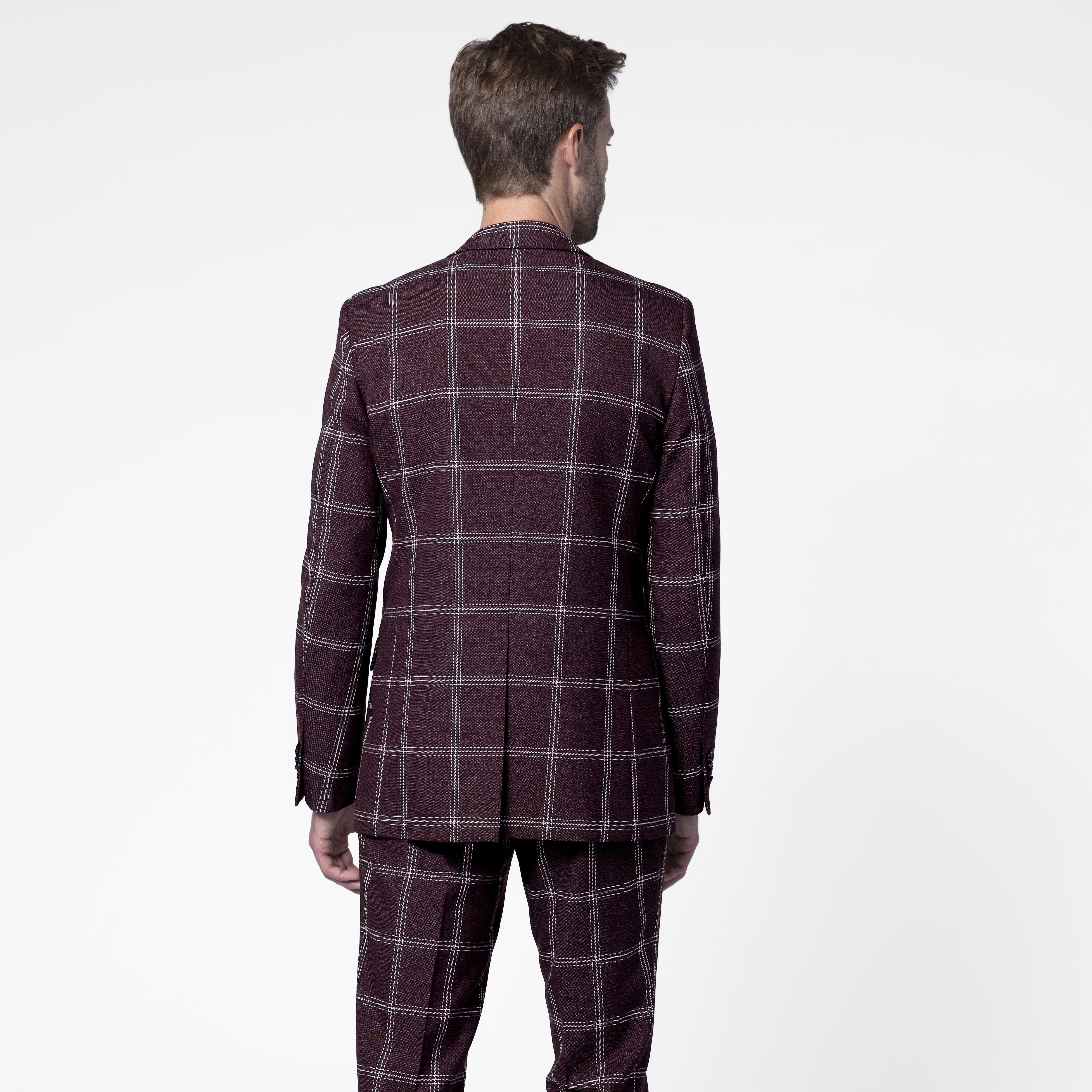 Product thumbnail 2 Burgundy suit - Checked Design from Fall / Winter Indochino Collection