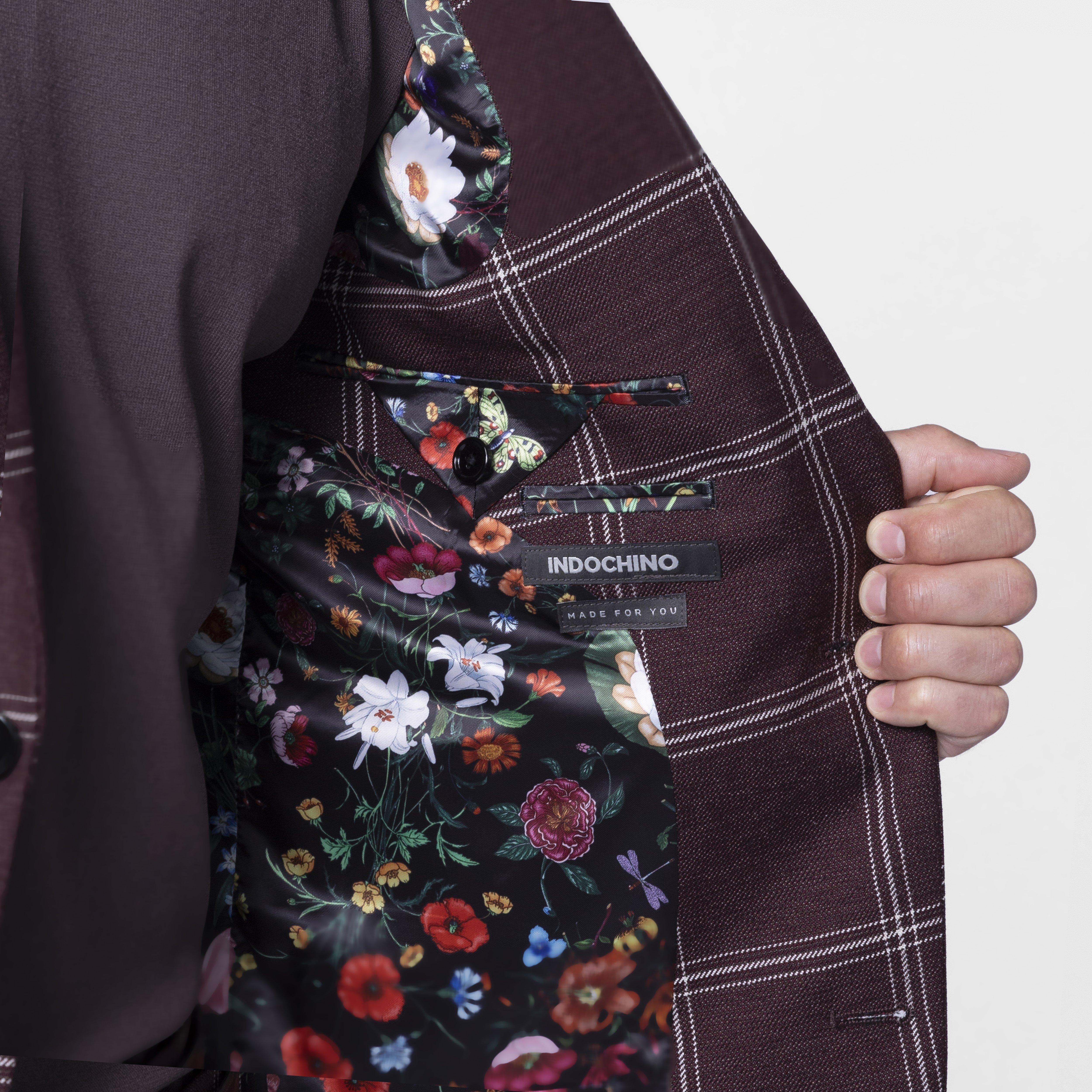 Product thumbnail 5 Burgundy suit - Checked Design from Fall / Winter Indochino Collection