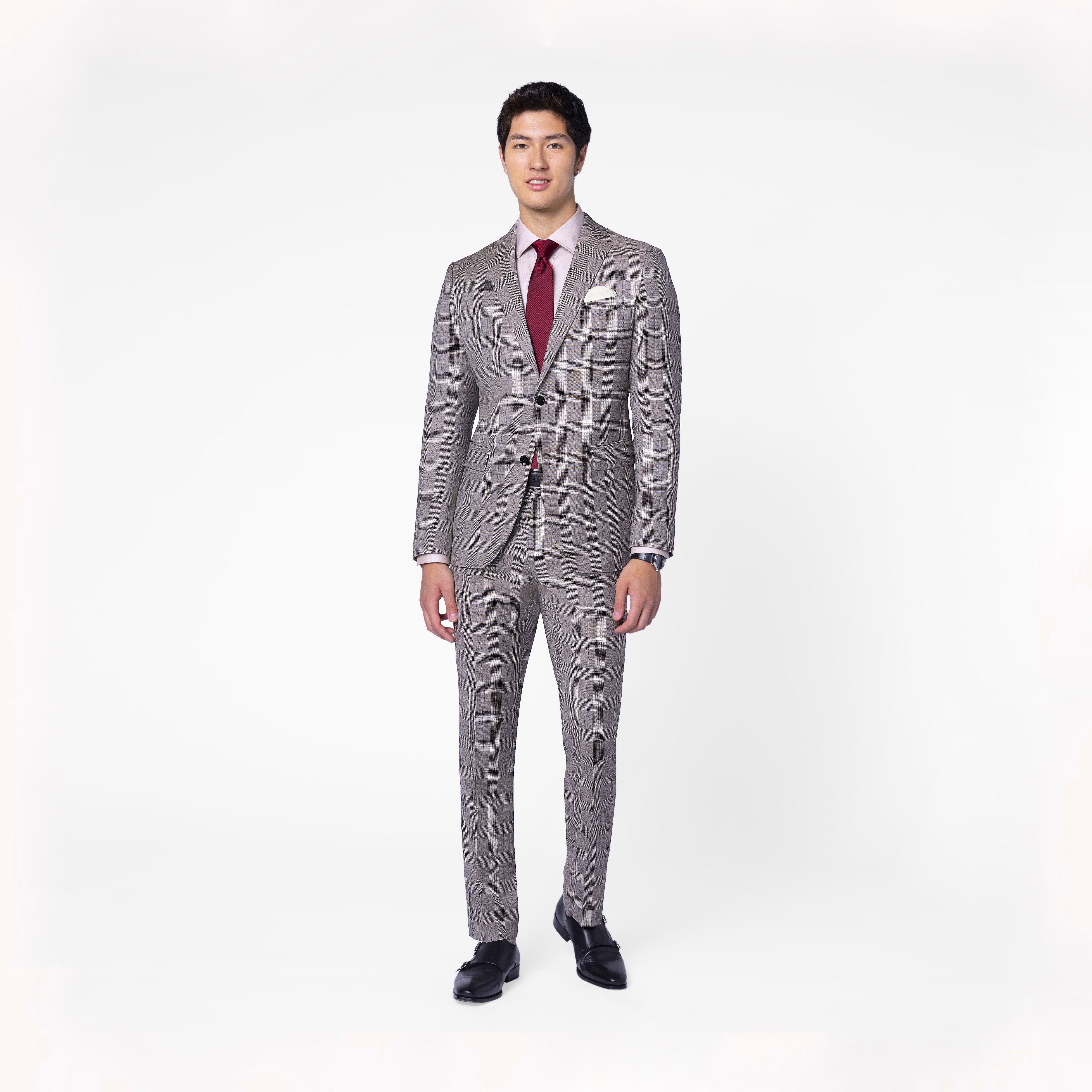 The Glenny Darjeeling Three-Button Half-Lined Travel Suit - Made