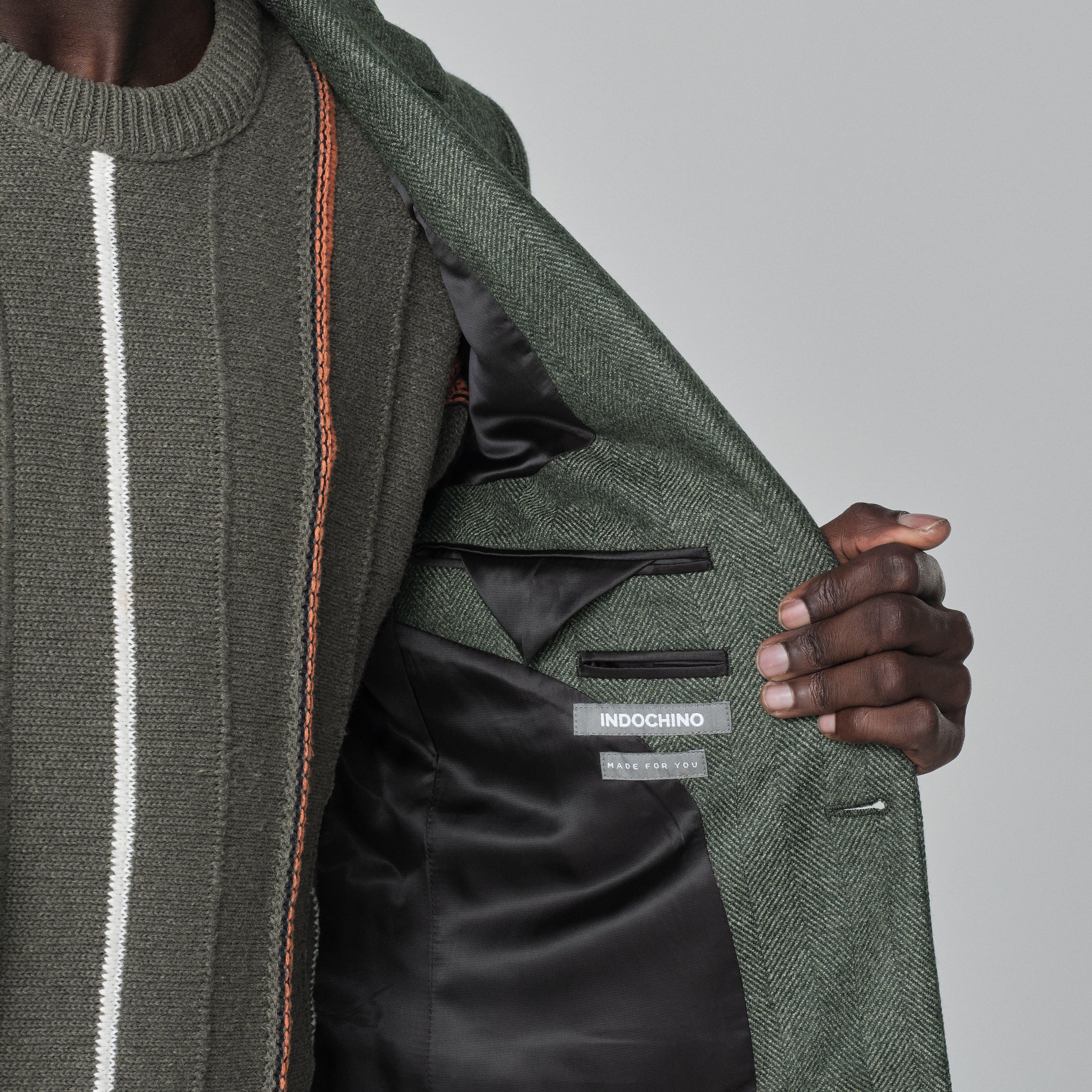 Product thumbnail 3 Green blazer - Herringbone Design from Fall / Winter Indochino Collection