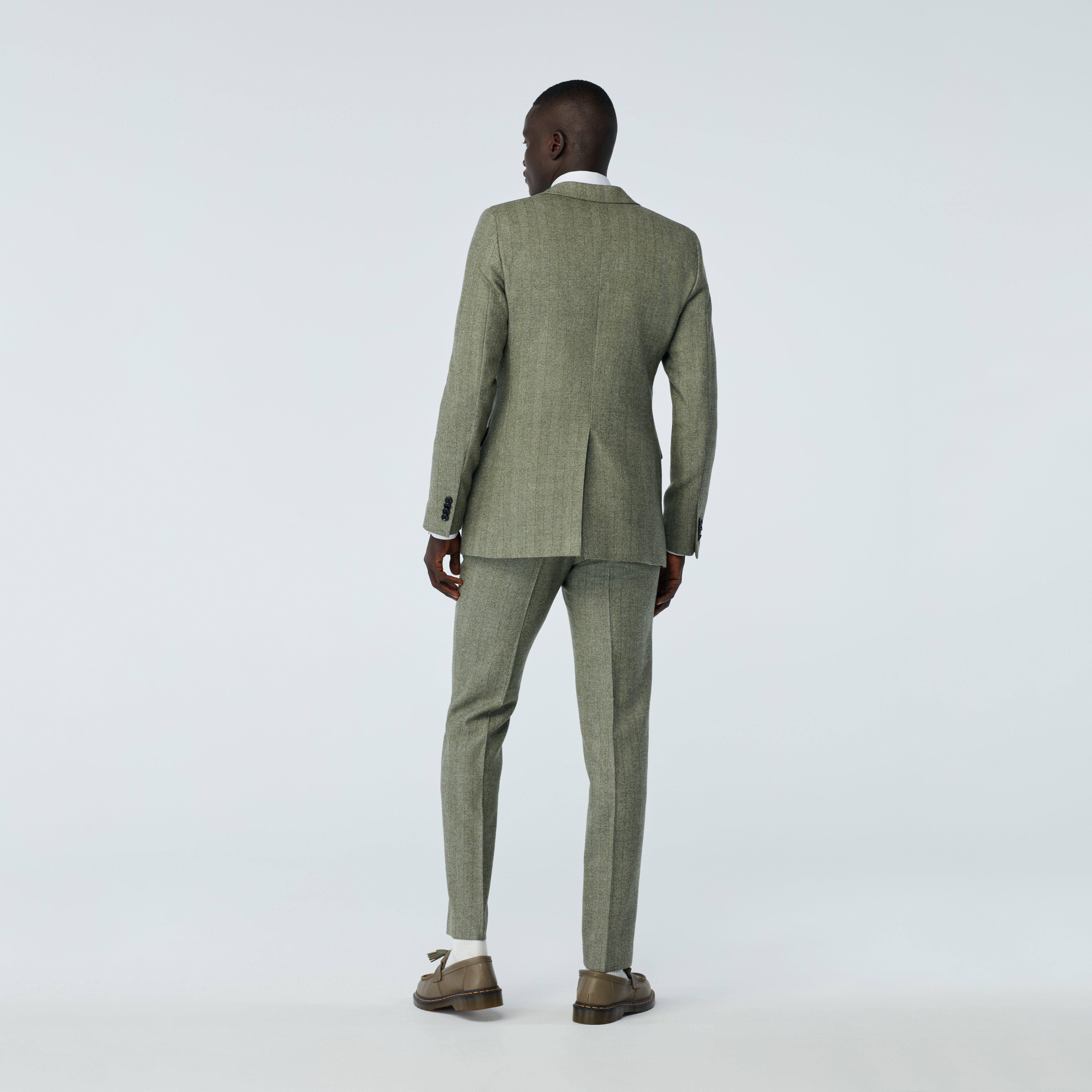 Product thumbnail 2 Olive suit - Herringbone Design from Indochino Collection