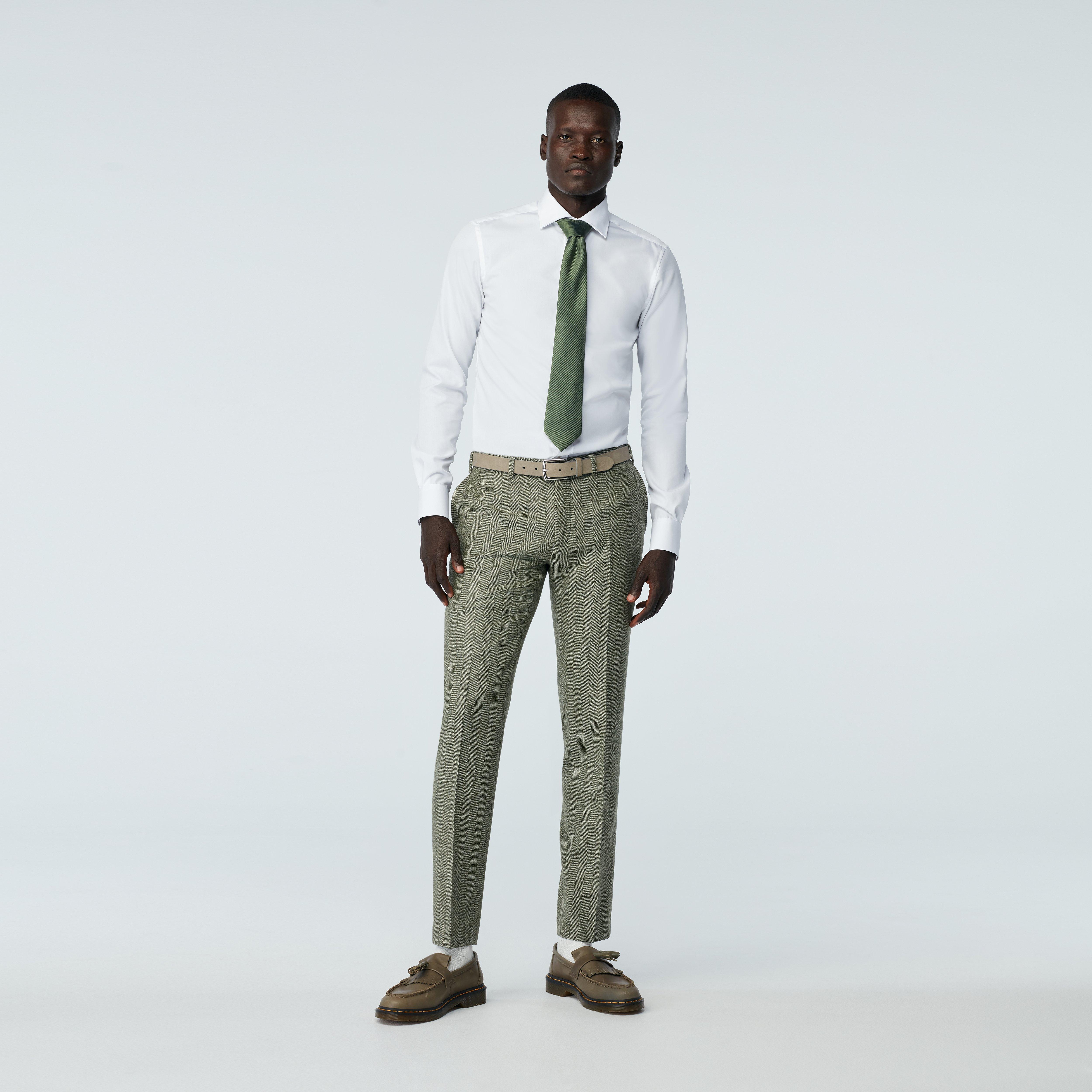 Product thumbnail 3 Olive suit - Herringbone Design from Indochino Collection