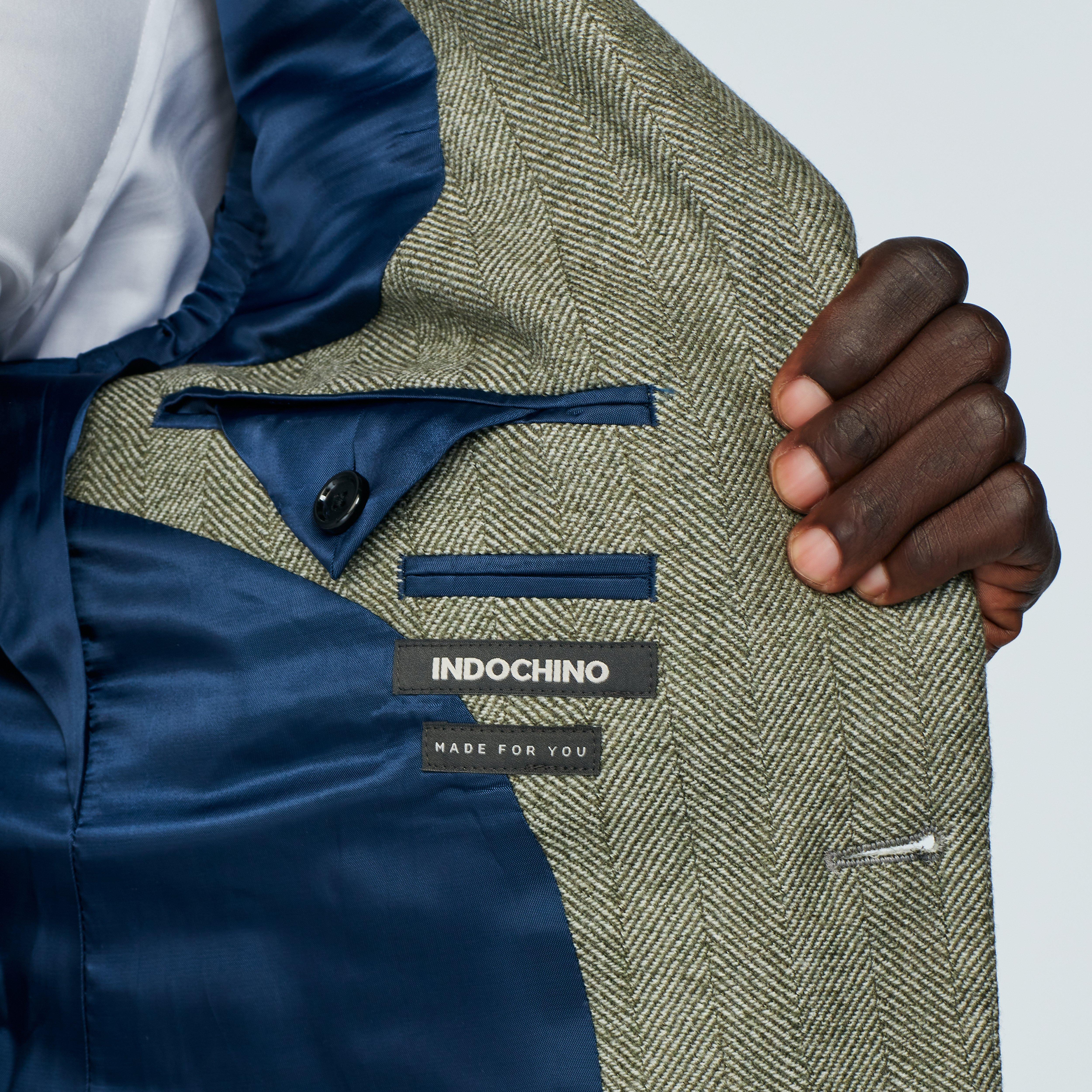 Product thumbnail 5 Olive suit - Herringbone Design from Indochino Collection
