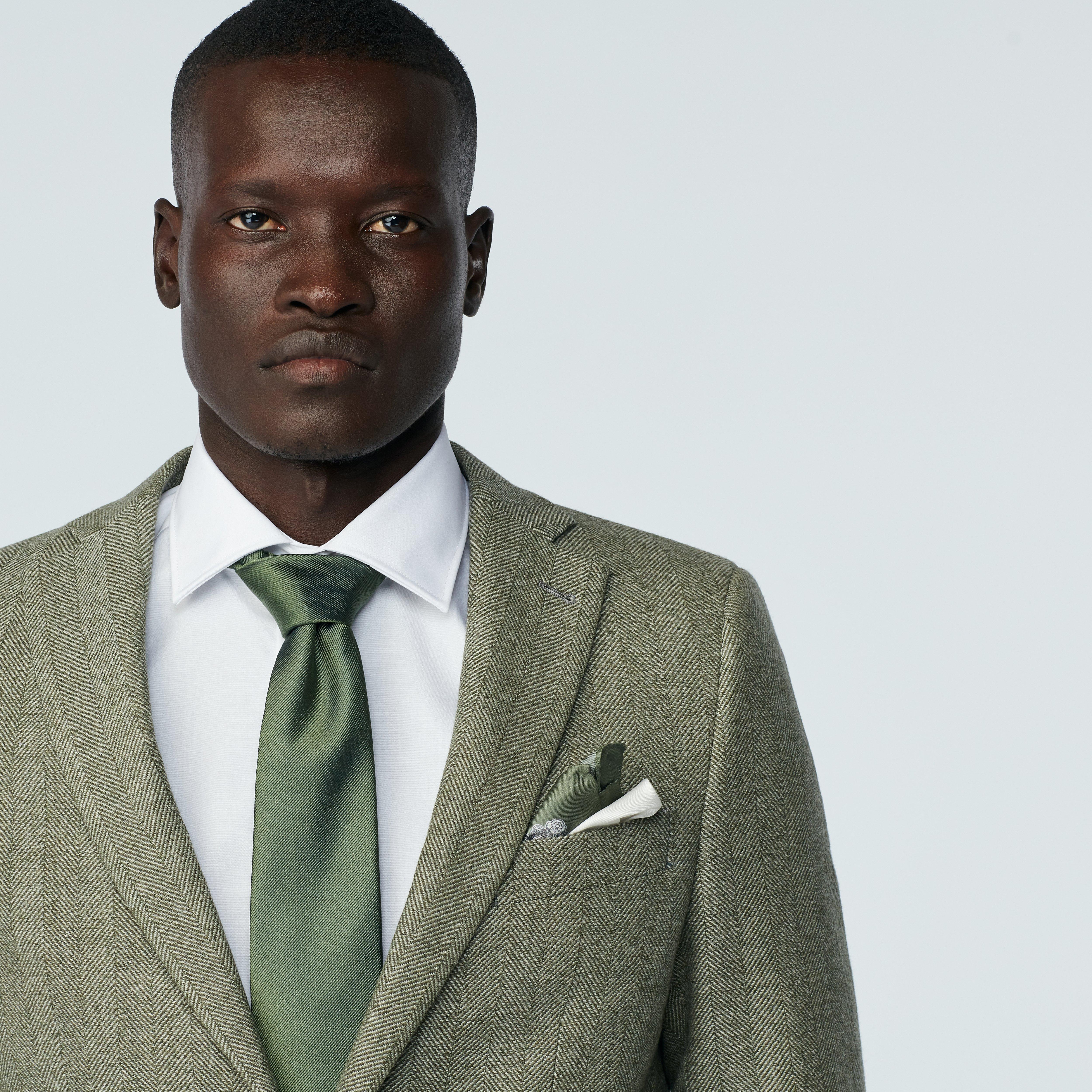 Product thumbnail 6 Olive suit - Herringbone Design from Indochino Collection