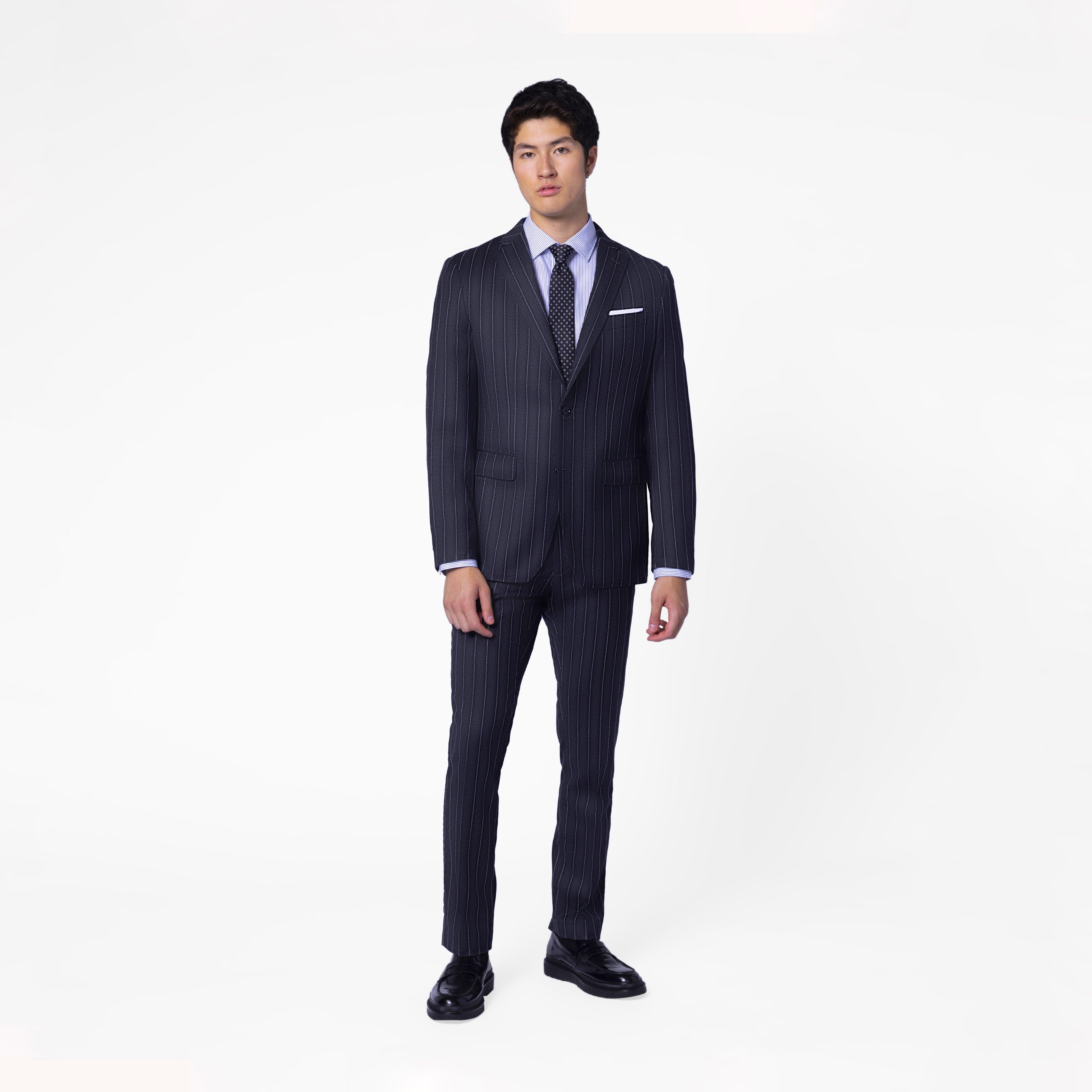 Rothwell Windowpane Black Suit