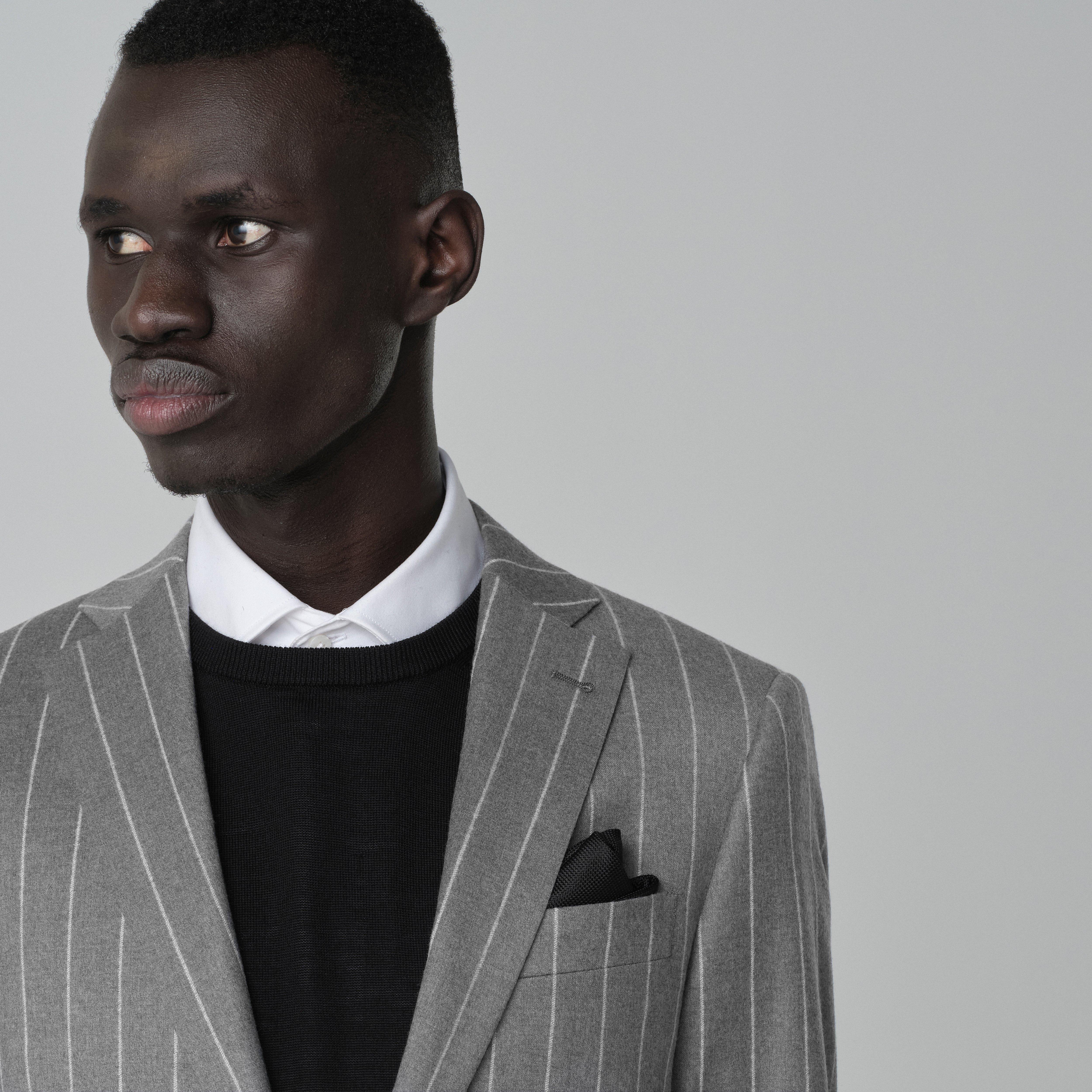 Product thumbnail 4 Gray blazer - Striped Design from Italian Indochino Collection