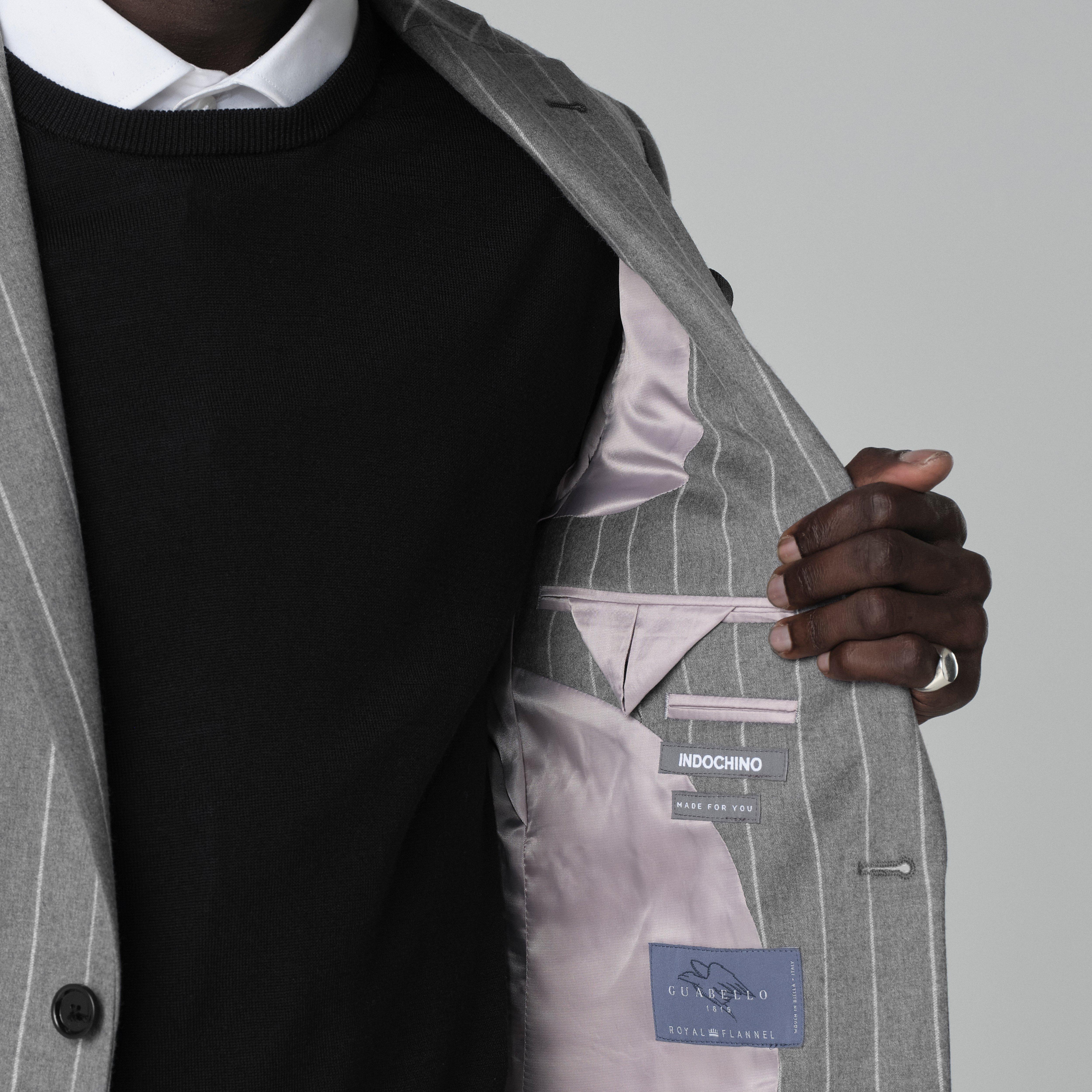 Product thumbnail 5 Gray suit - Striped Design from Italian Indochino Collection