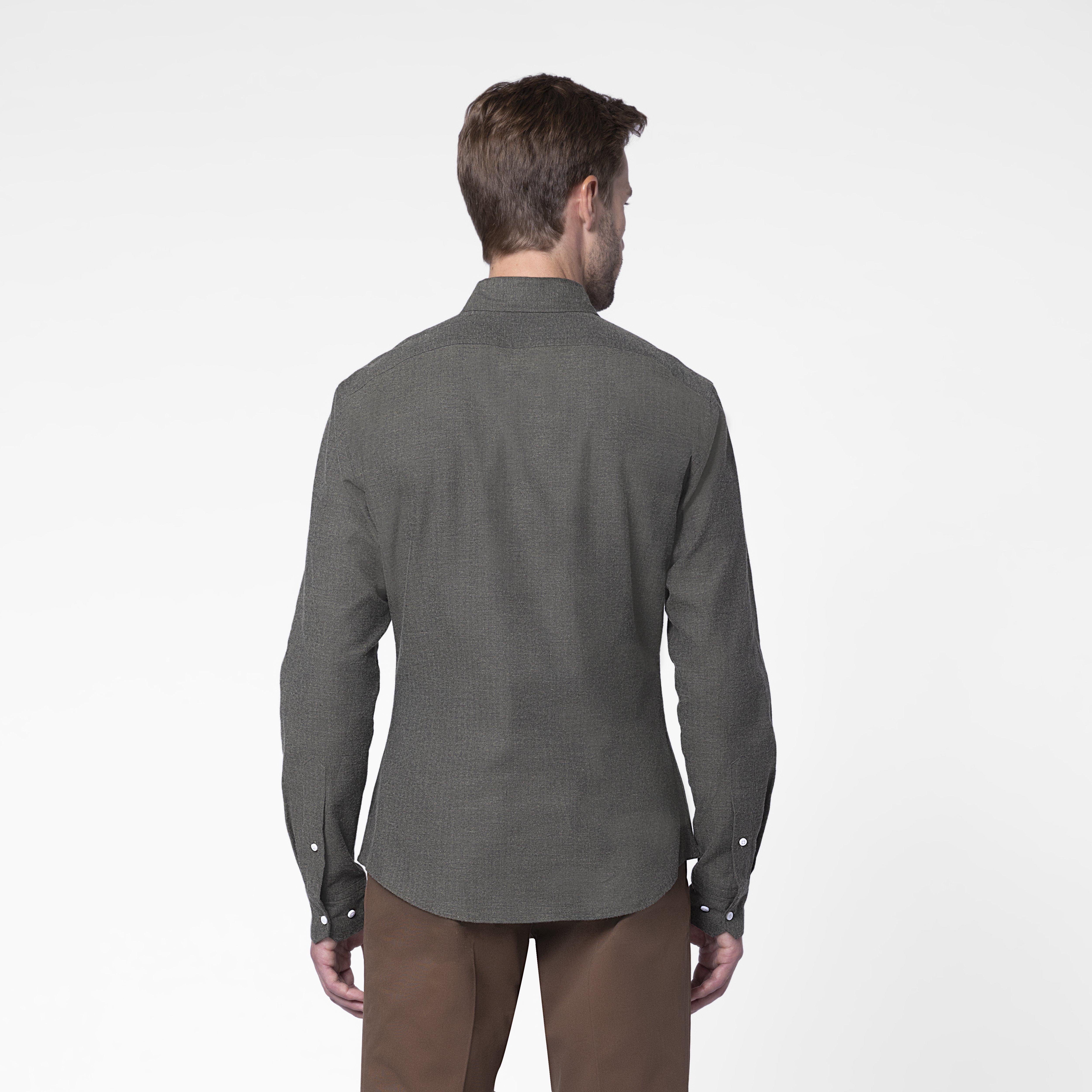Product thumbnail 2 Olive shirt - Herringbone Design from Indochino Collection