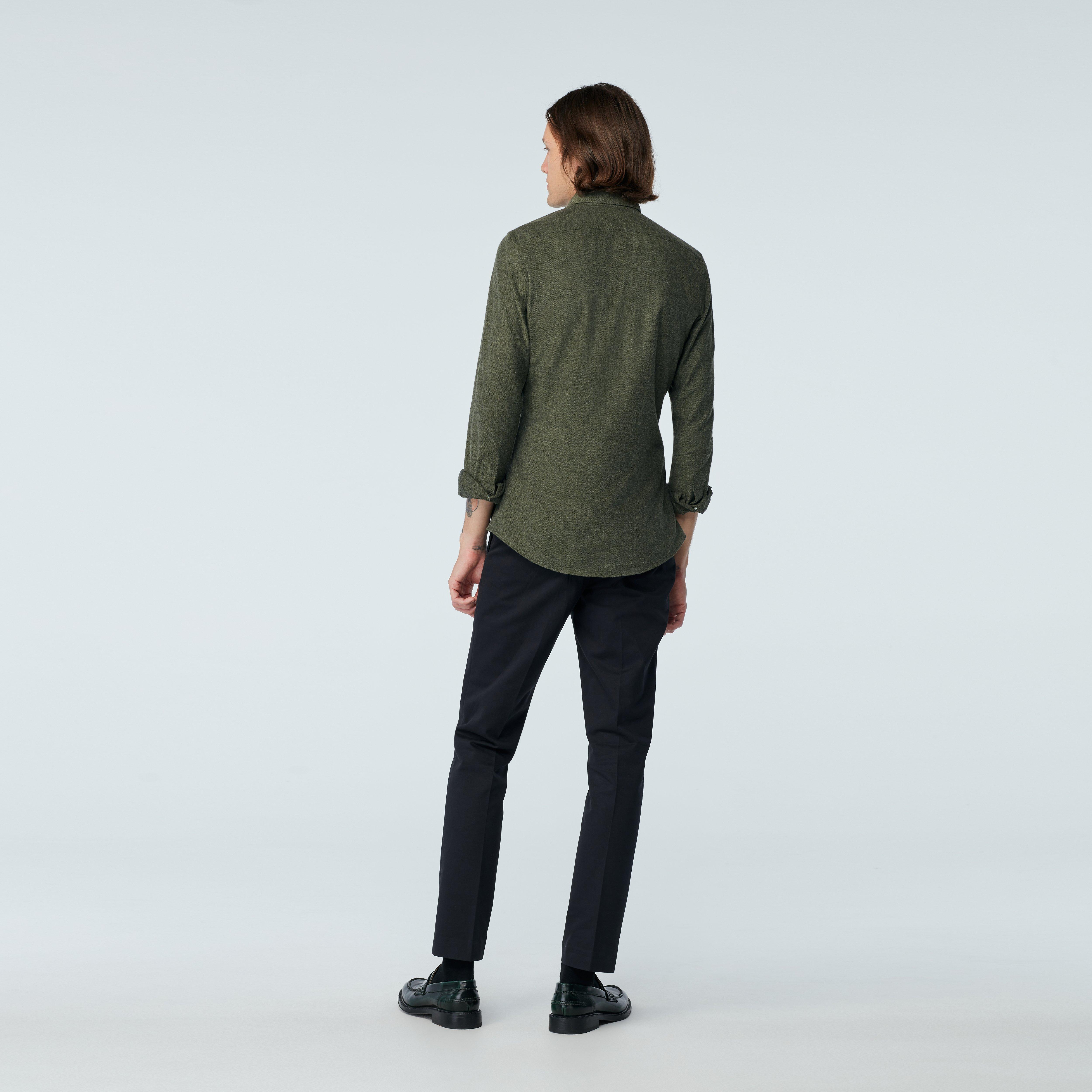 Product thumbnail 2 Olive shirt - Solid Design from Indochino Collection