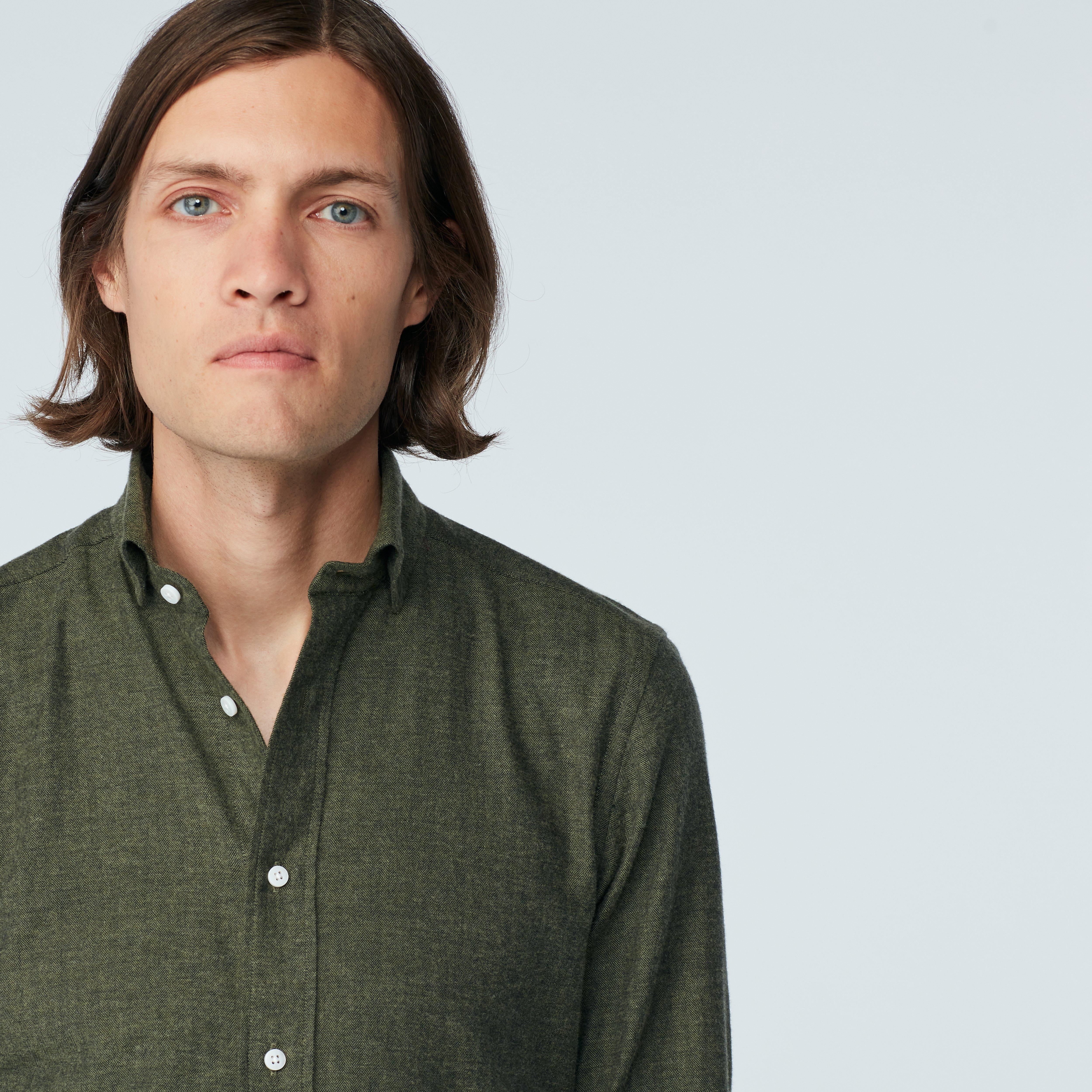 Product thumbnail 3 Olive shirt - Solid Design from Indochino Collection