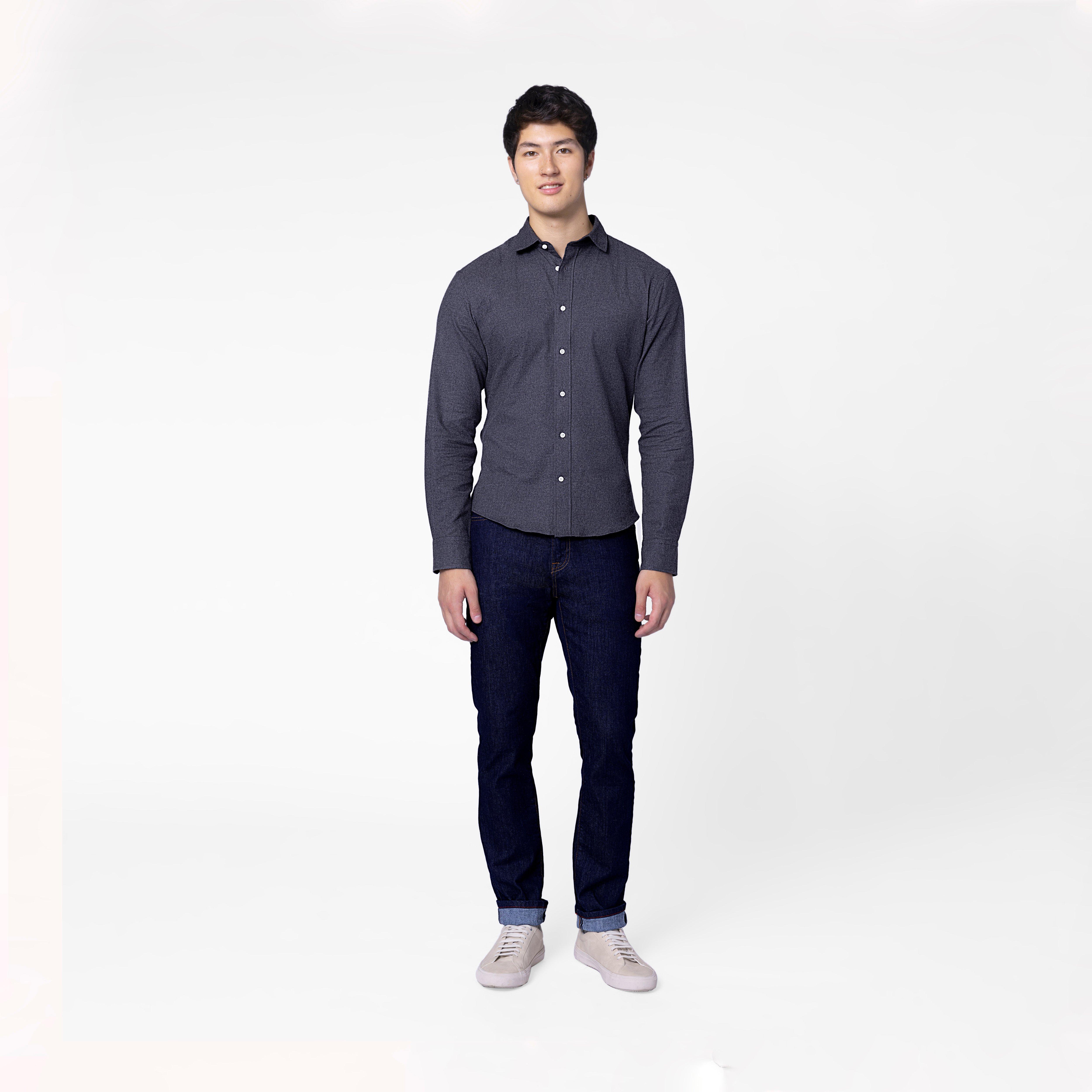 Gray shirt - Solid Design from Indochino Collection