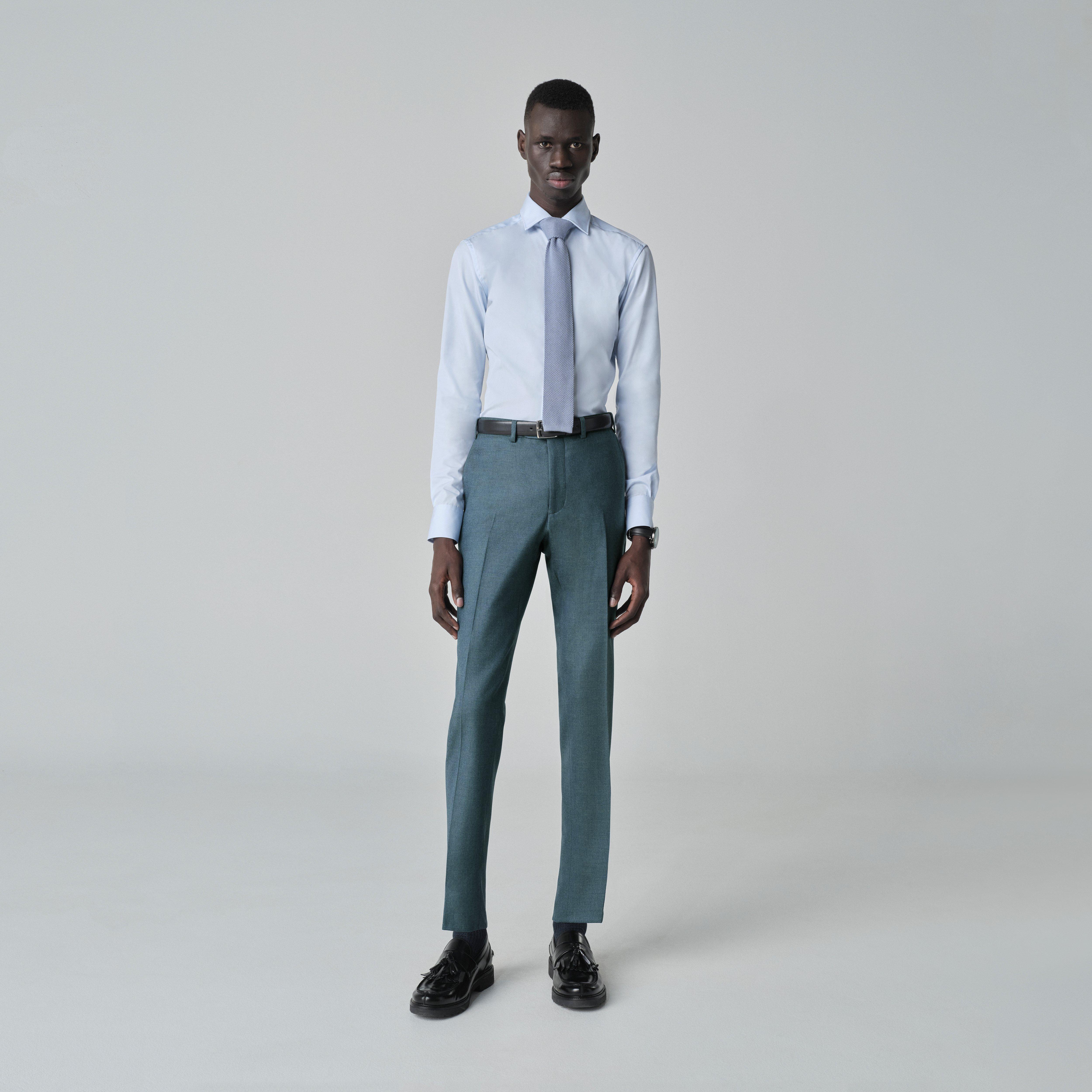 Teal pants - Solid Design from Indochino Collection