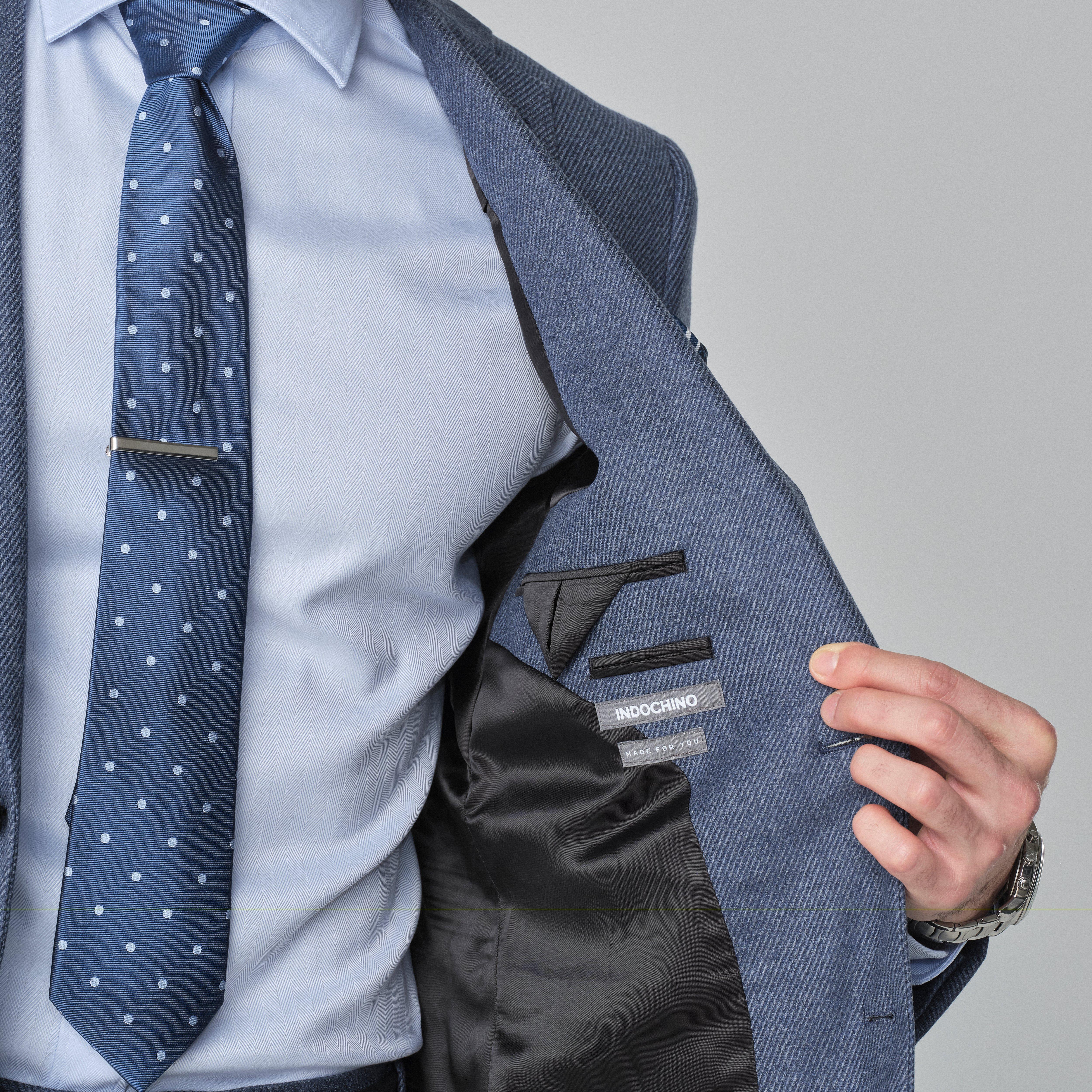 Product thumbnail 3 Blue blazer - Solid Design from Italian Indochino Collection