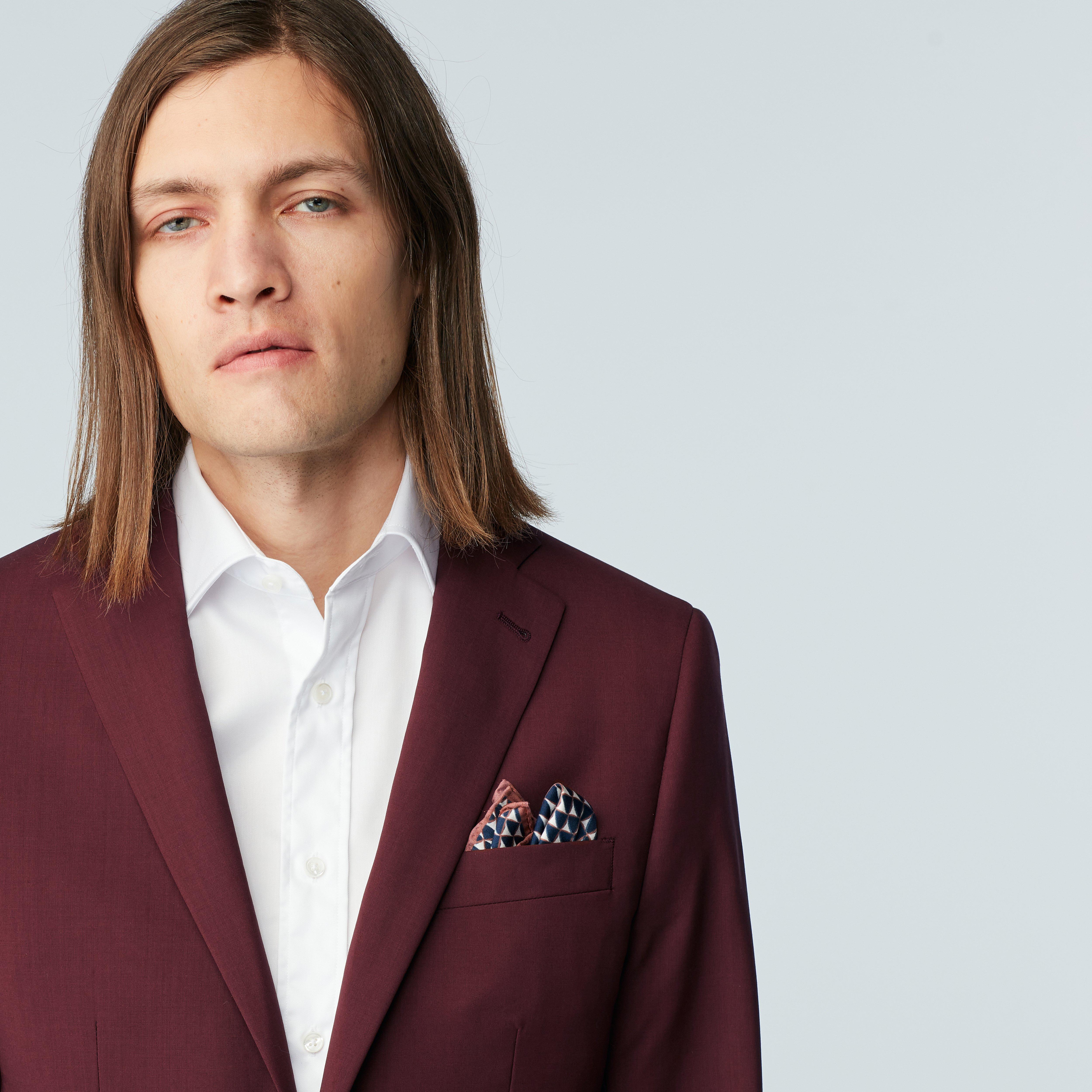 Product thumbnail 4 Burgundy blazer - Milano Solid Design from Italian Indochino Collection