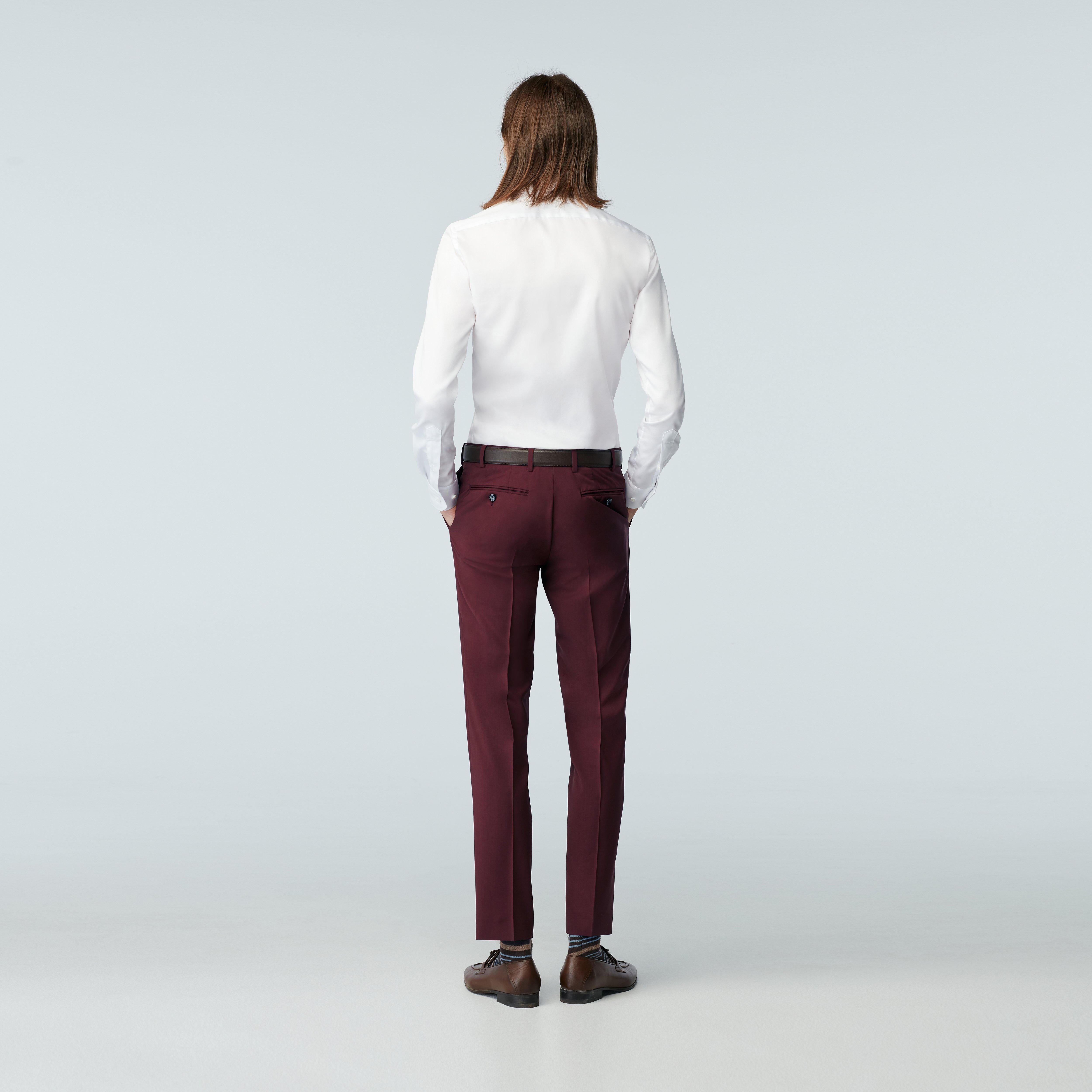 Product thumbnail 2 Burgundy pants - Milano Solid Design from Italian Indochino Collection