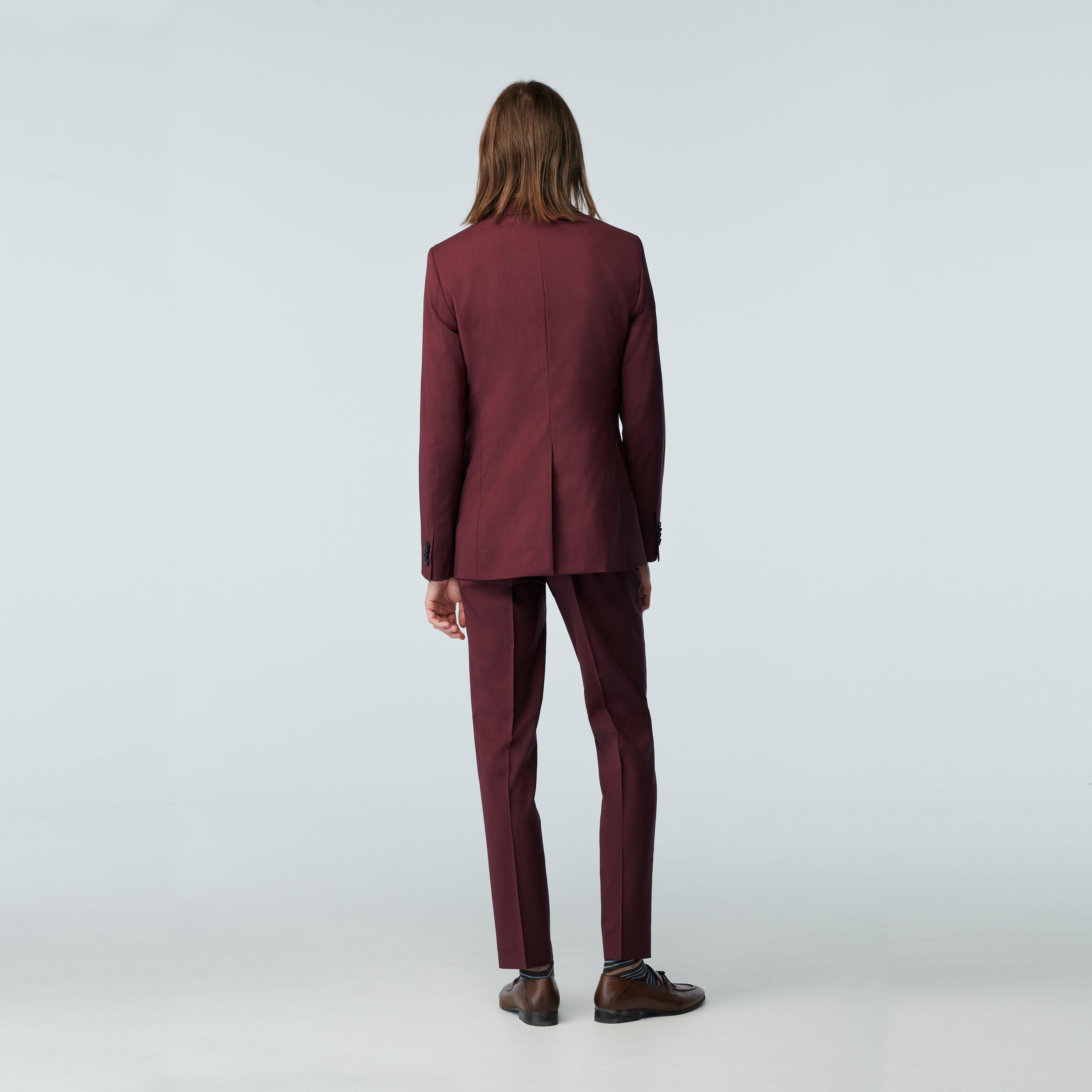 Product thumbnail 2 Burgundy suit - Milano Solid Design from Italian Indochino Collection