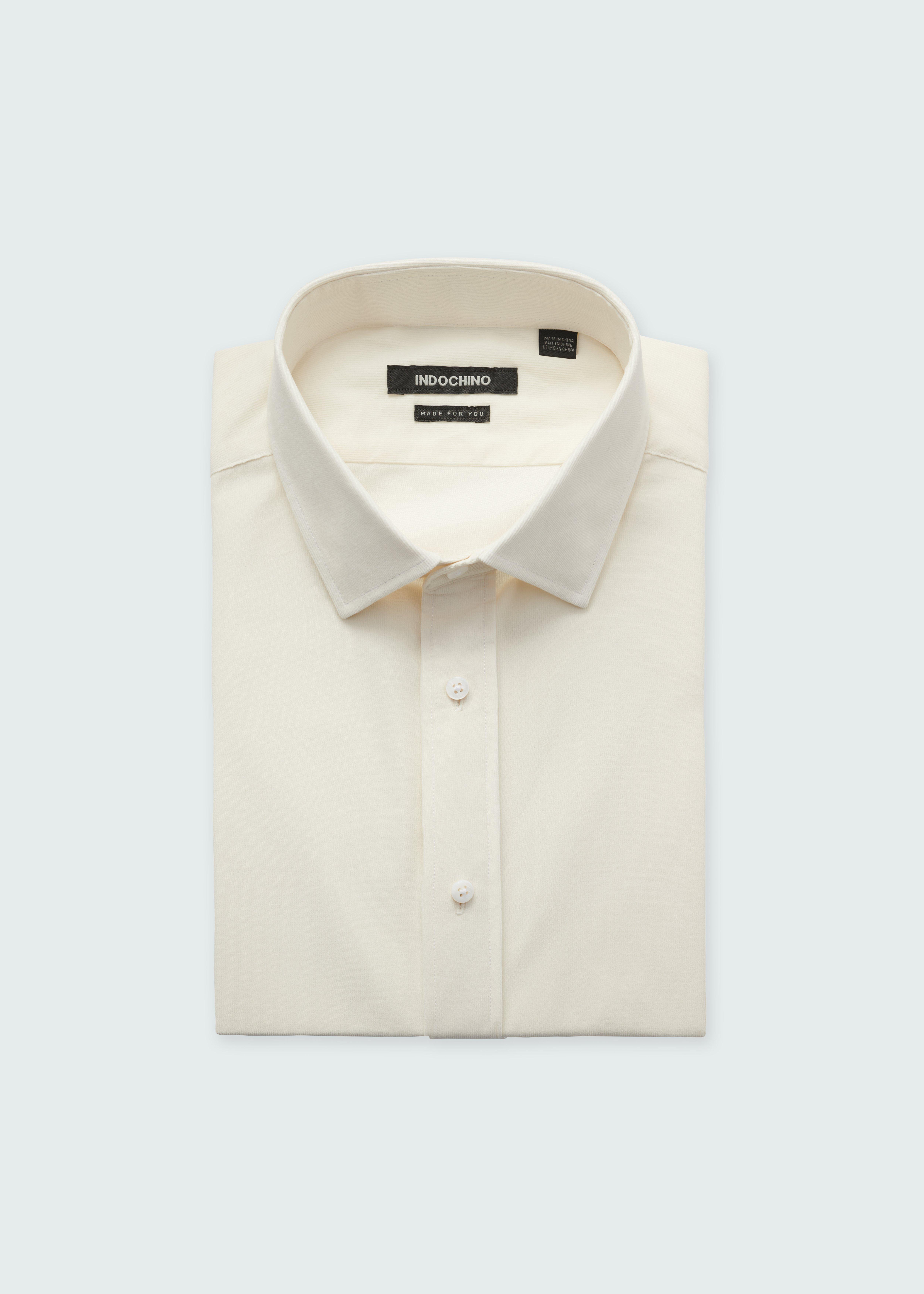slim fit dress slacks Solid Ivory Slim Fit Men's Shirt S / Ivory main image 0