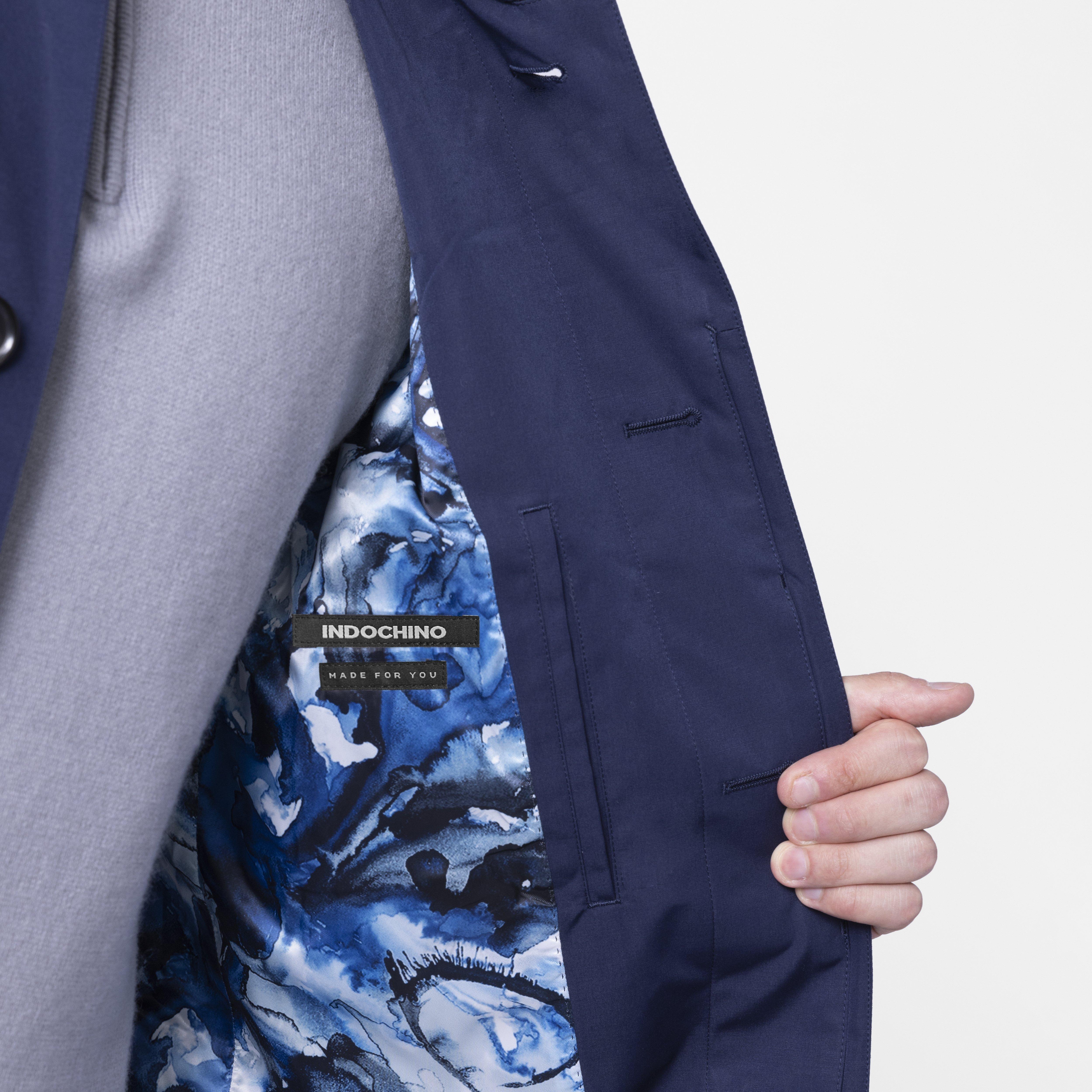 Product thumbnail 3 Navy trenchcoat - Solid Design from Indochino Collection