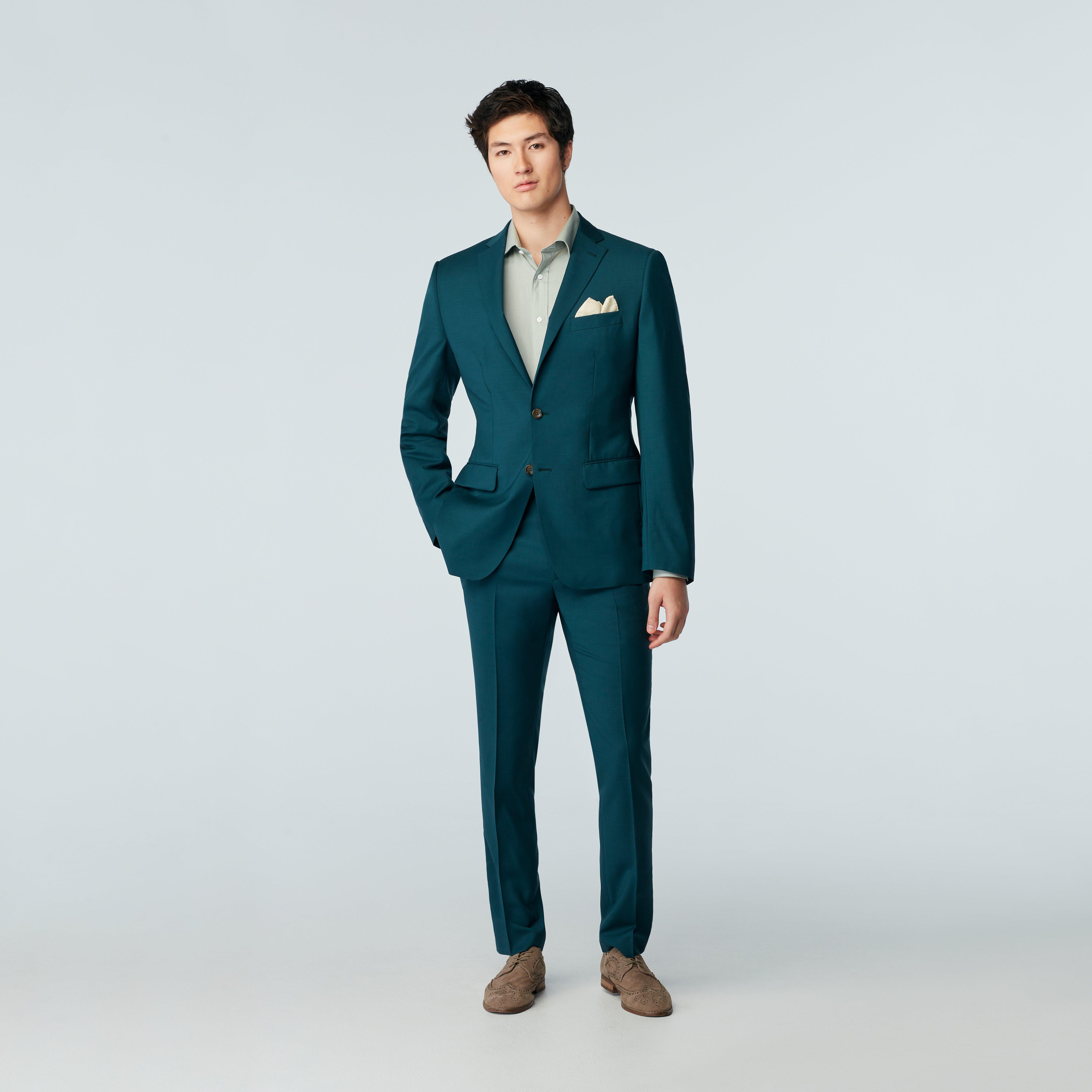 Teal blazer - Hamilton Solid Design from Luxury Indochino Collection