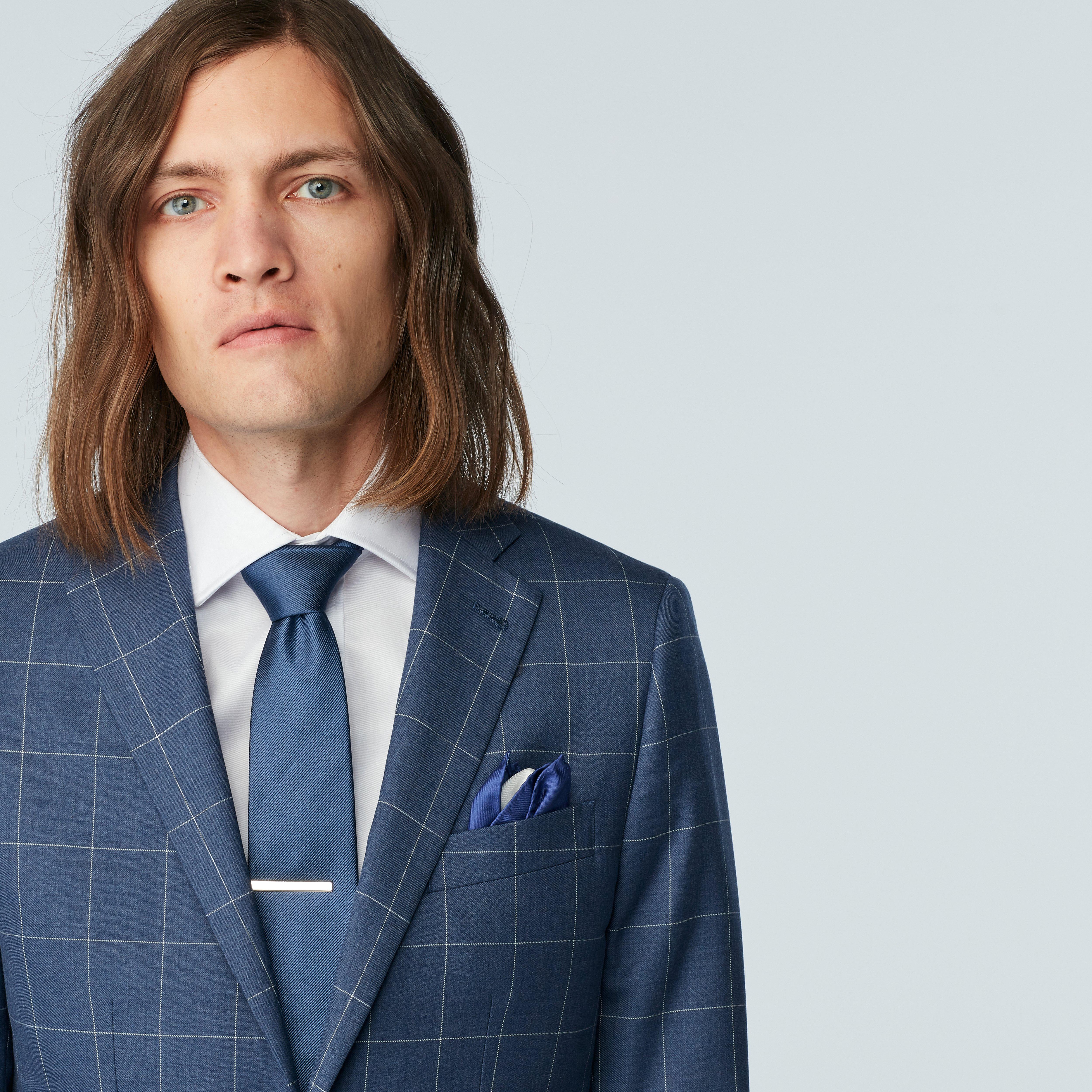 Product thumbnail 6 Blue suit - Harrogate Checked Design from Luxury Indochino Collection