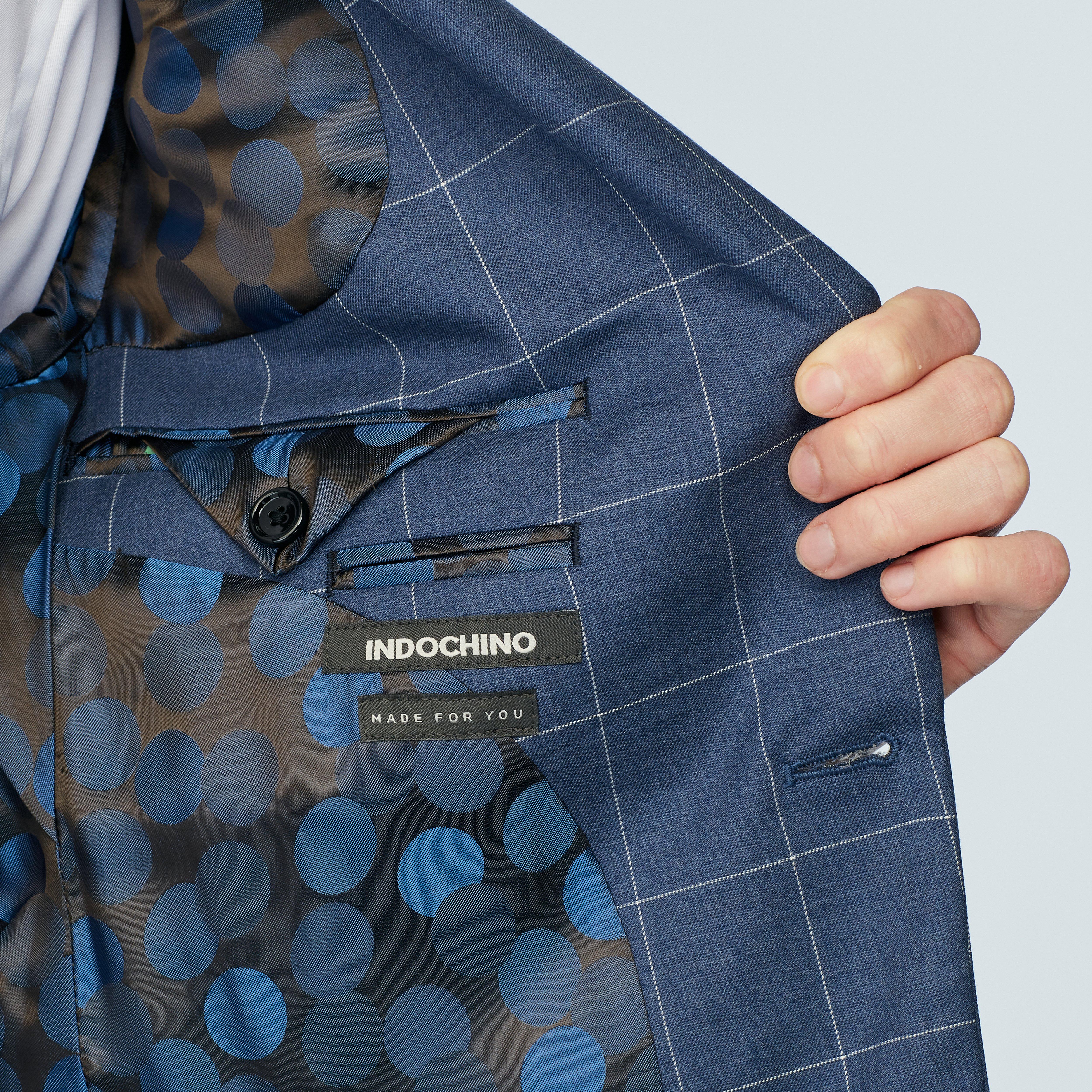 Product thumbnail 3 Blue blazer - Harrogate Checked Design from Luxury Indochino Collection