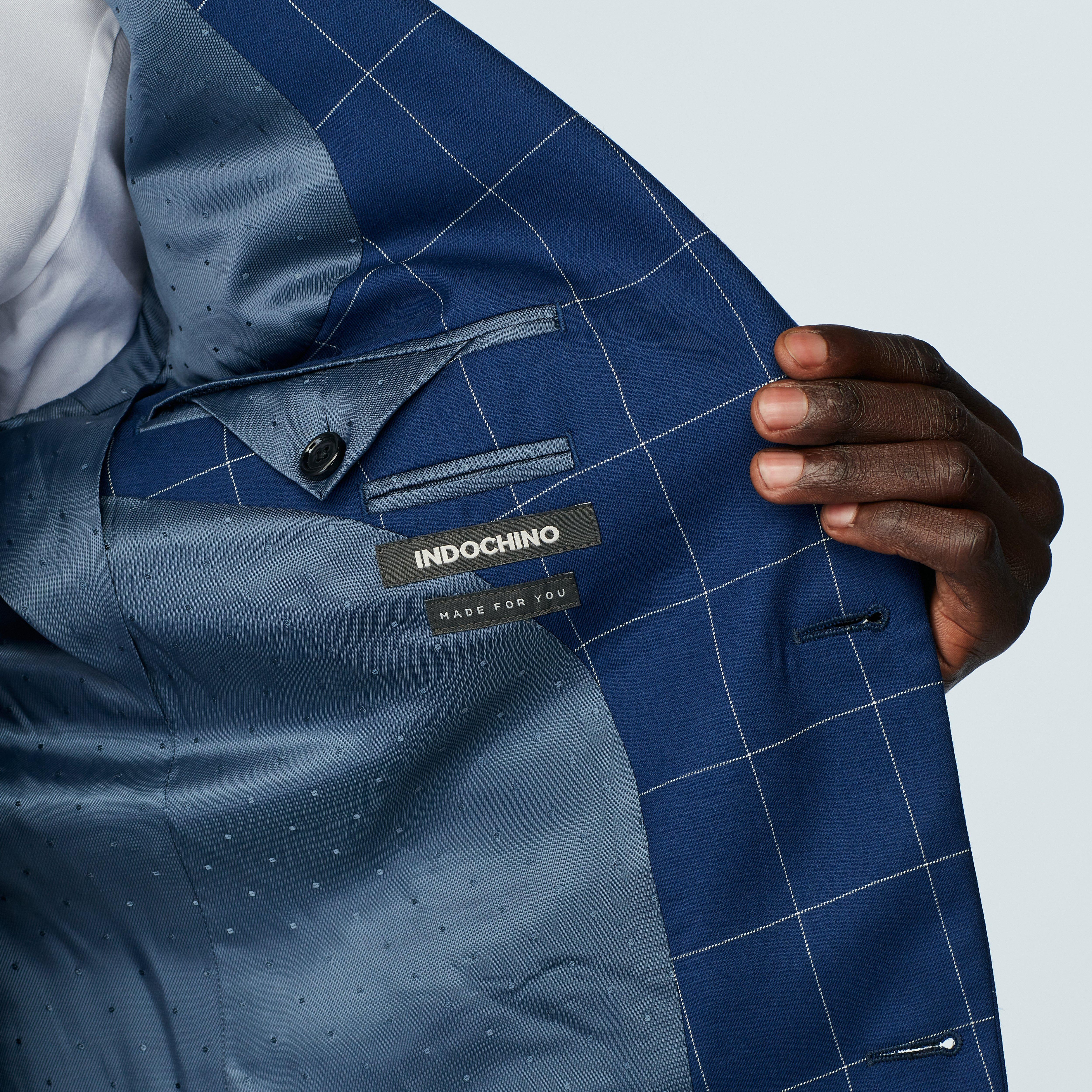 Product thumbnail 3 Navy blazer - Harrogate Checked Design from Luxury Indochino Collection