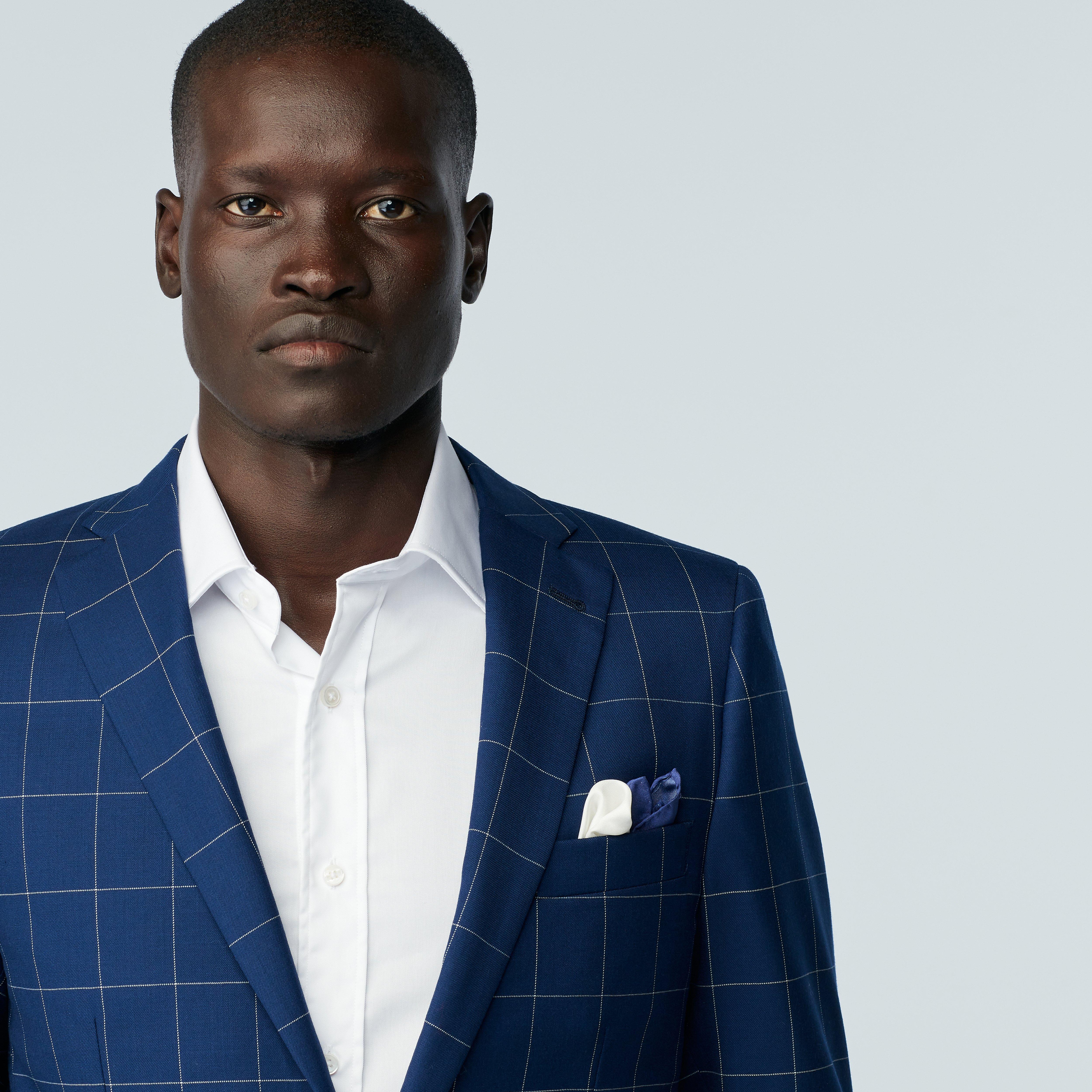 Product thumbnail 4 Navy blazer - Harrogate Checked Design from Luxury Indochino Collection