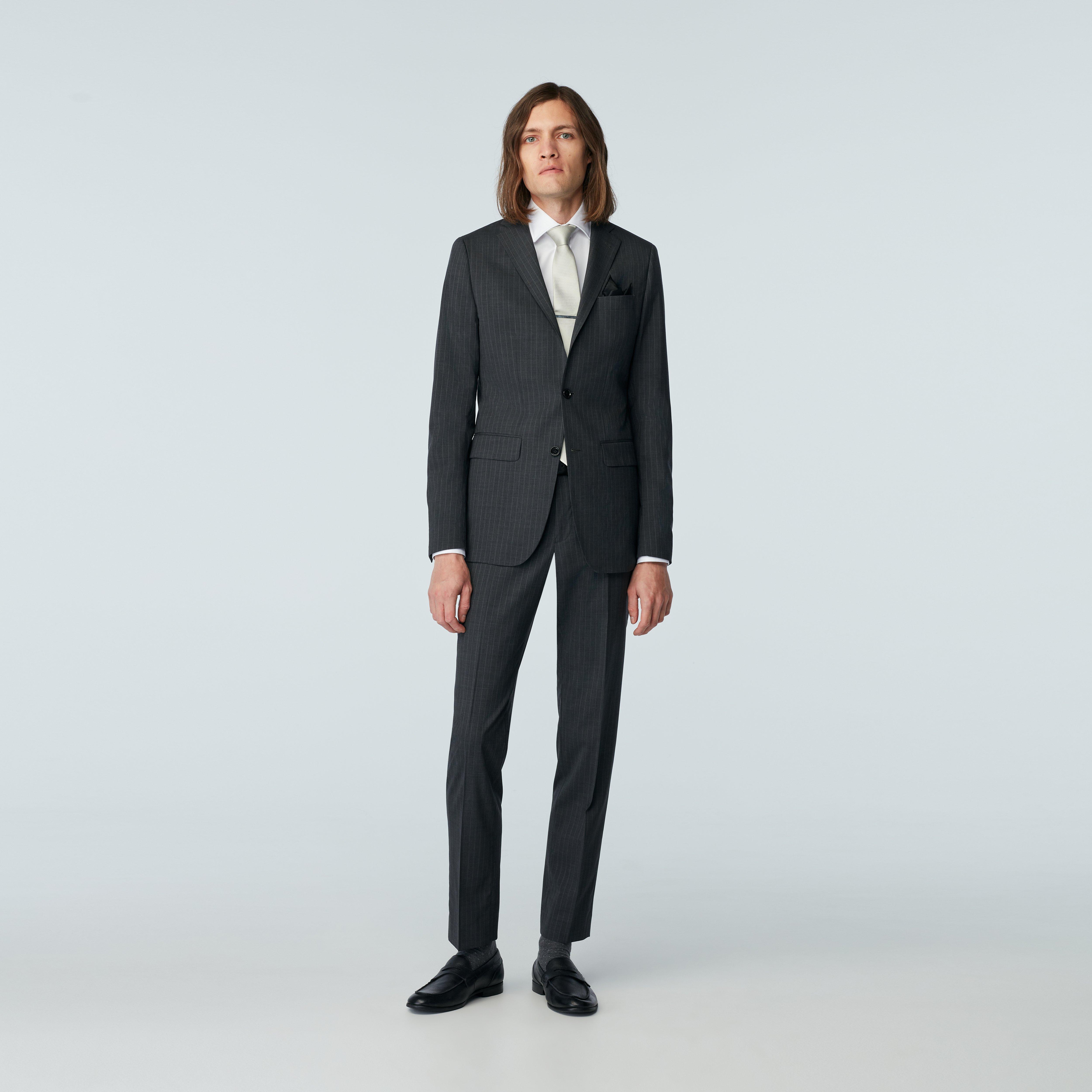 Gray blazer - Howell Striped Design from Luxury Indochino Collection