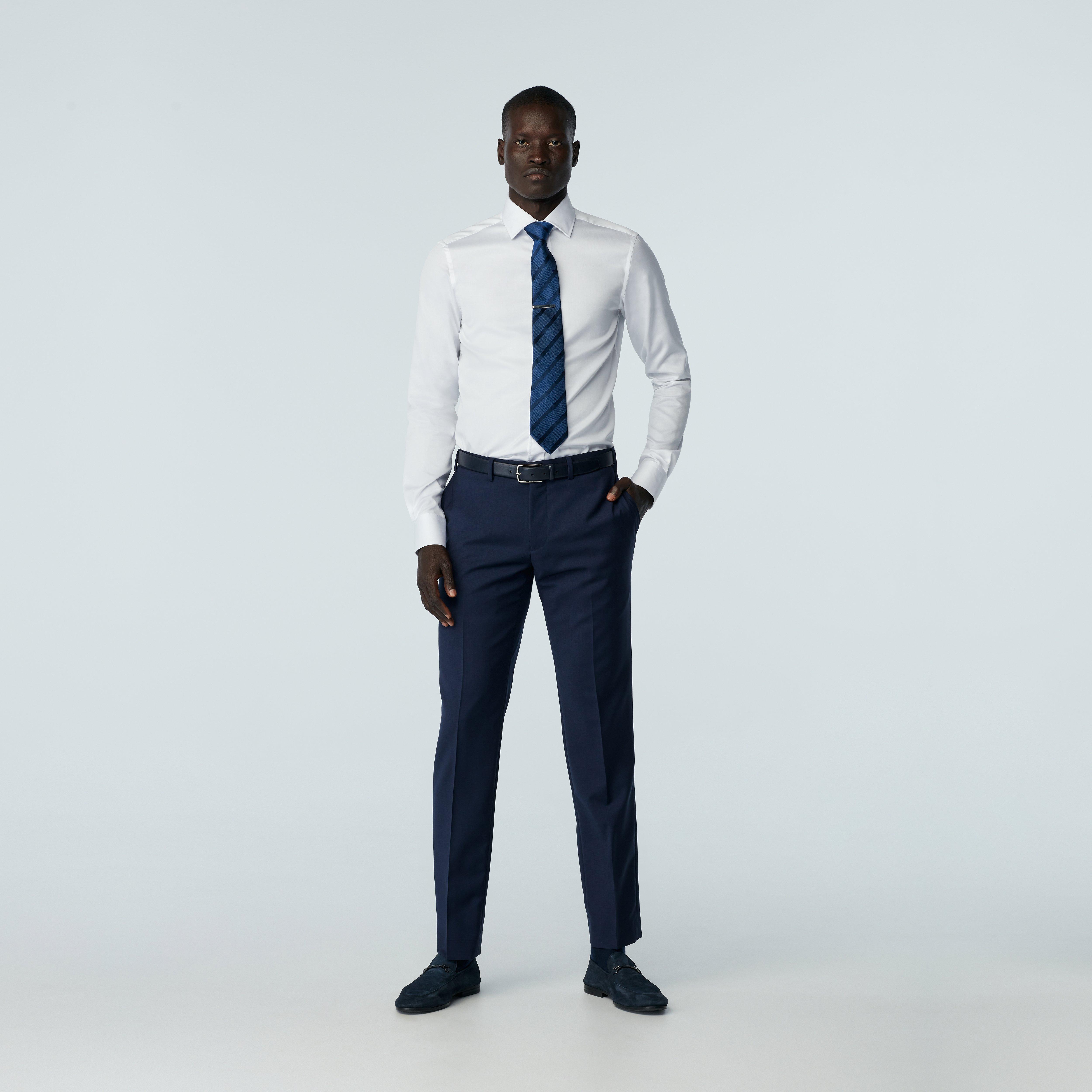 Navy pants - Solid Design from Premium Indochino Collection