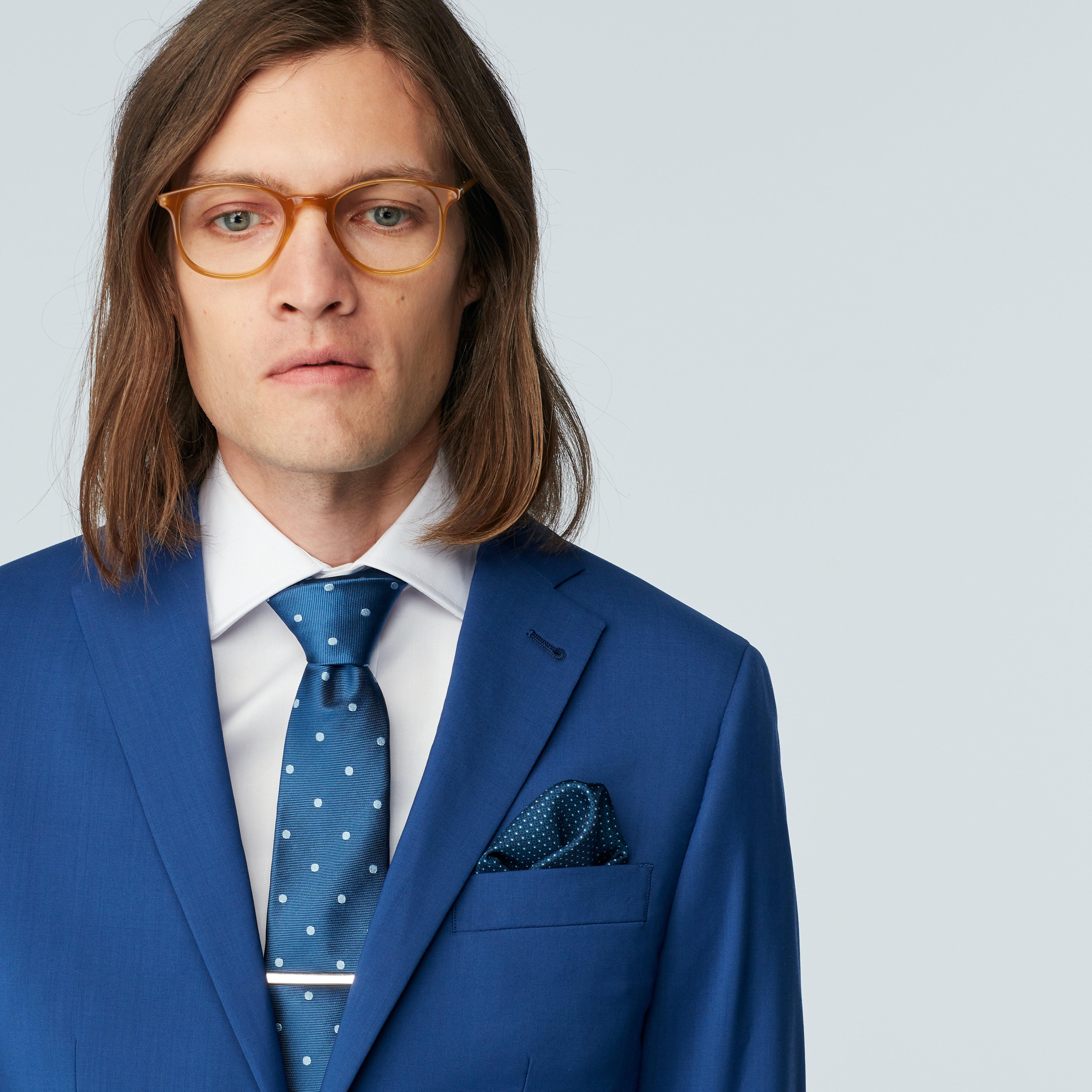 Product thumbnail 6 Blue suit - Milano Solid Design from Italian Indochino Collection