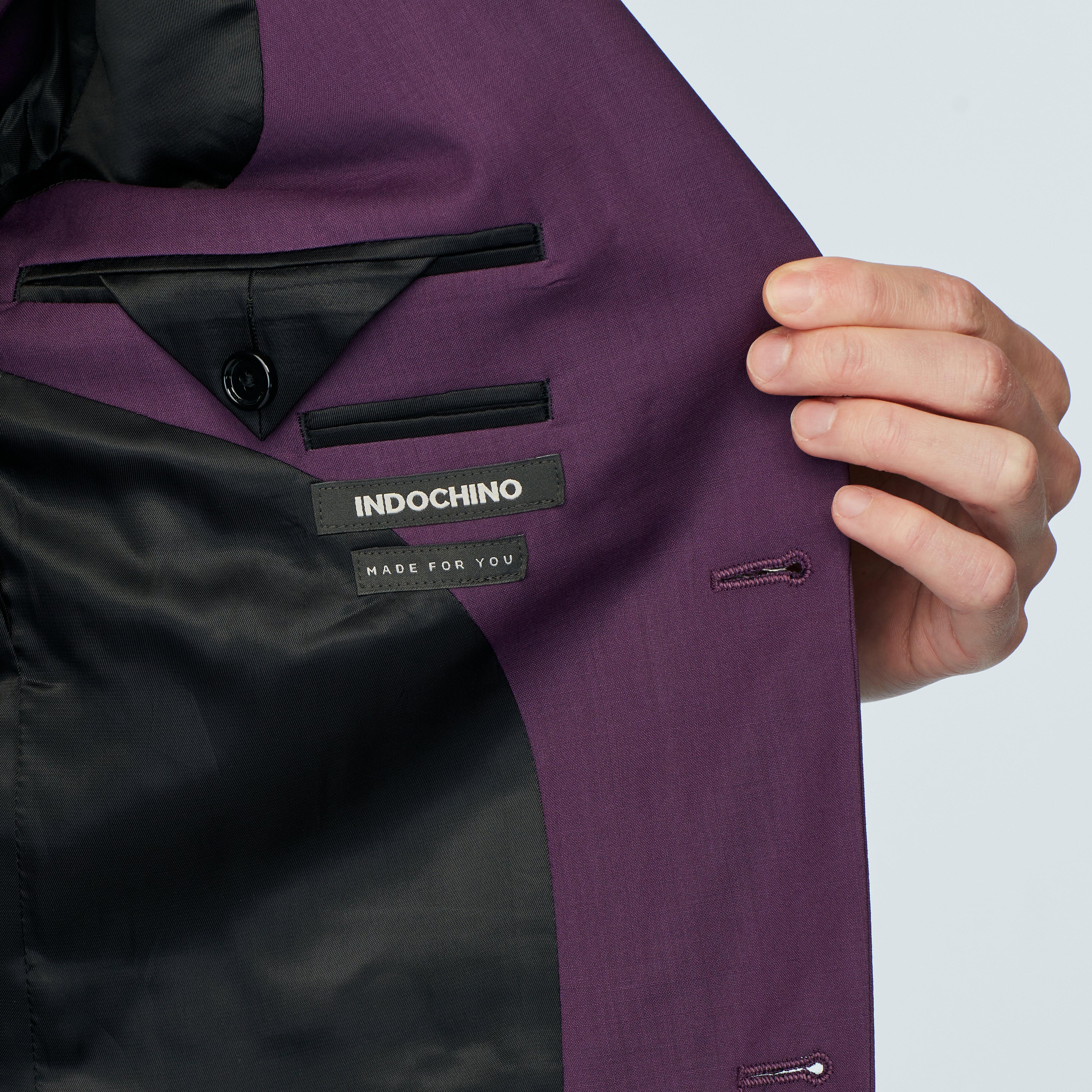 Product thumbnail 5 Purple suit - Milano Solid Design from Italian Indochino Collection
