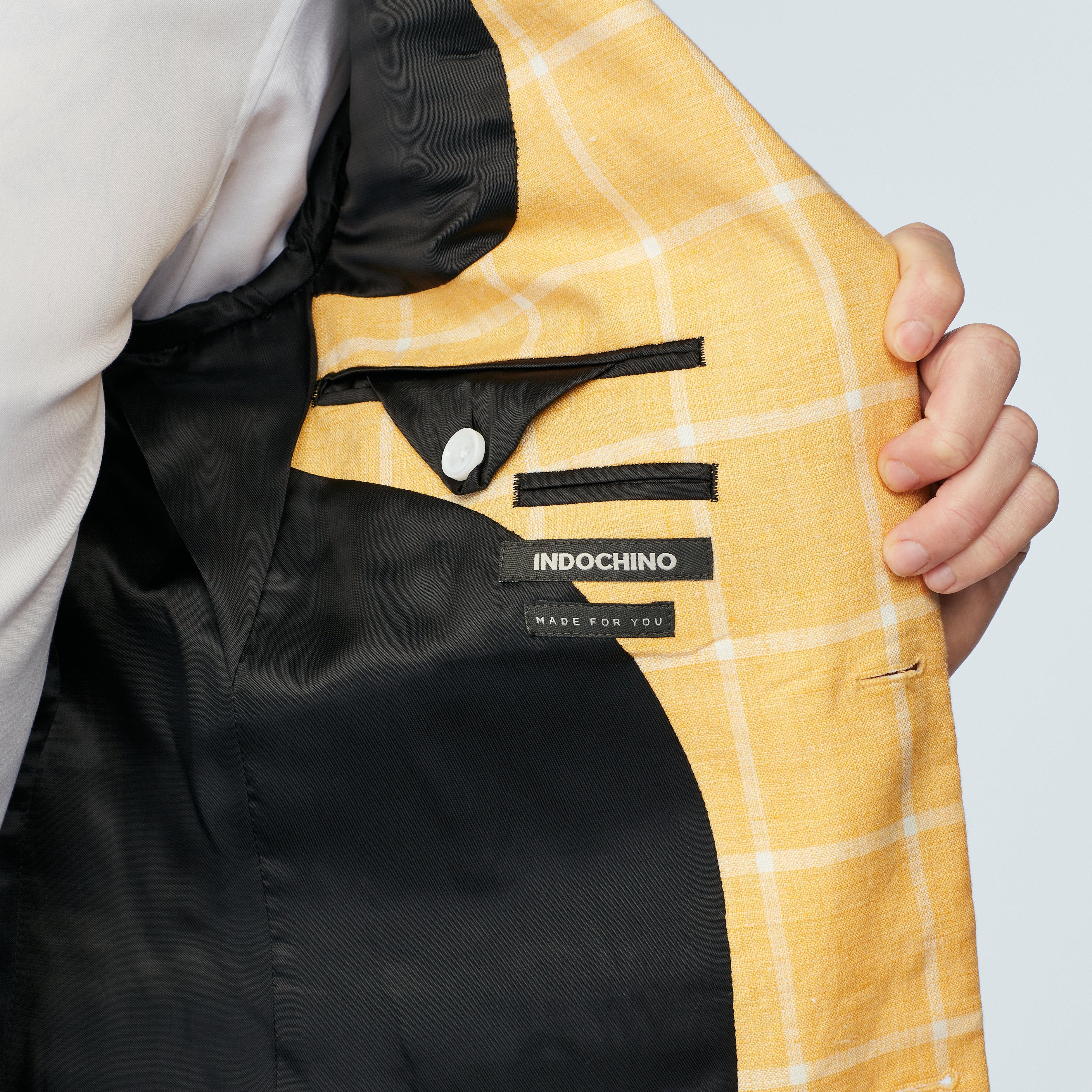 Product thumbnail 5 Yellow suit - Checked Design from Italian Spring / Summer Indochino Collection